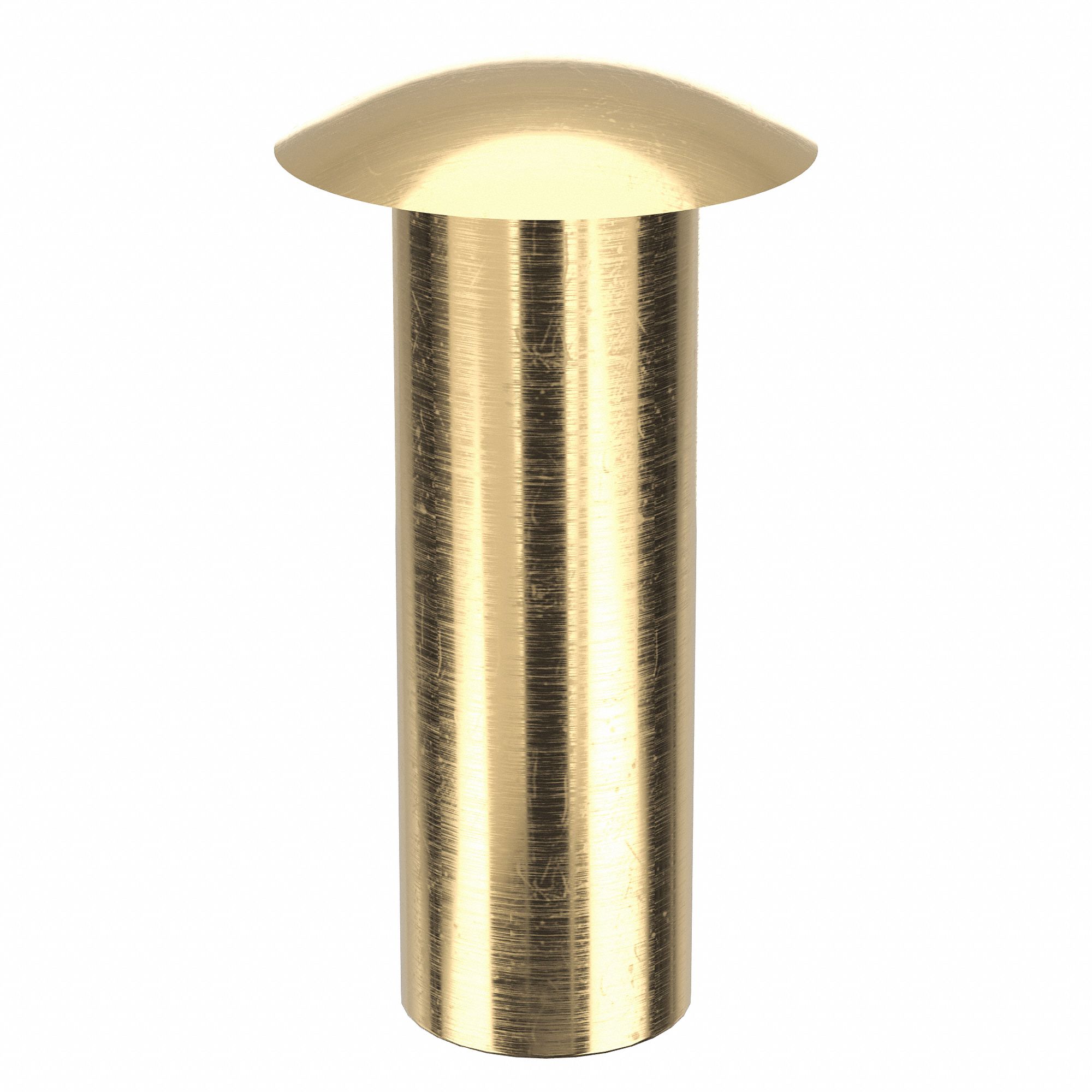 SEMI-TUBULAR RIVET, INCH, 0.125 IN SHANK DIA, 13/32 IN OVERALL L, BRASS, 100 PK
