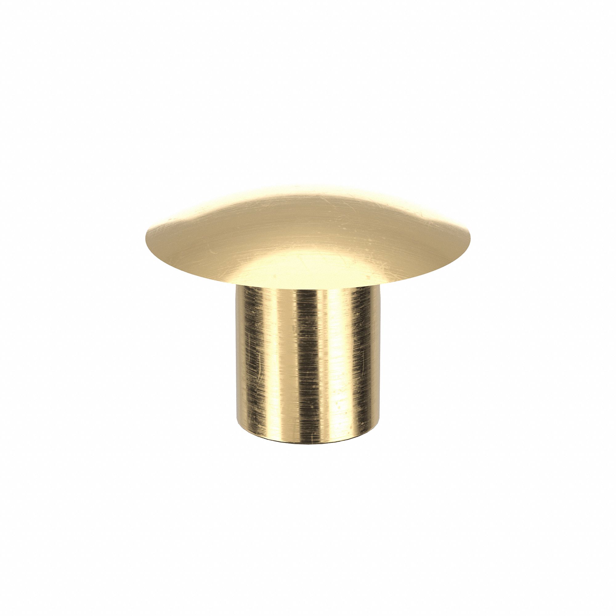 SEMI-TUBULAR RIVET, INCH, 0.143 IN SHANK DIA, 15/64 IN OVERALL L, BRASS, 100 PK