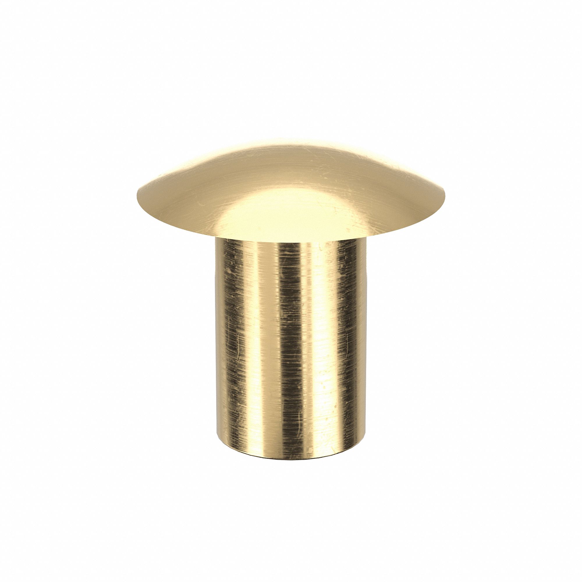 SEMI-TUBULAR RIVET, INCH, 0.185 IN SHANK DIAMETER, ⅜ IN OVERALL L, BRASS, 100 PK