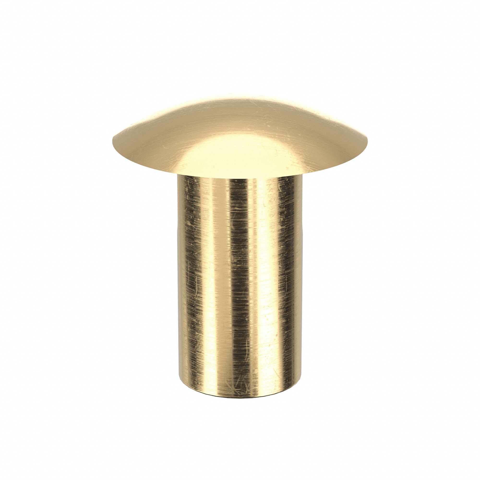 SEMI-TUBULAR RIVET, INCH, 0.1875 IN SHANK DIA, 7/16 IN OVERALL L, BRASS, 100 PK