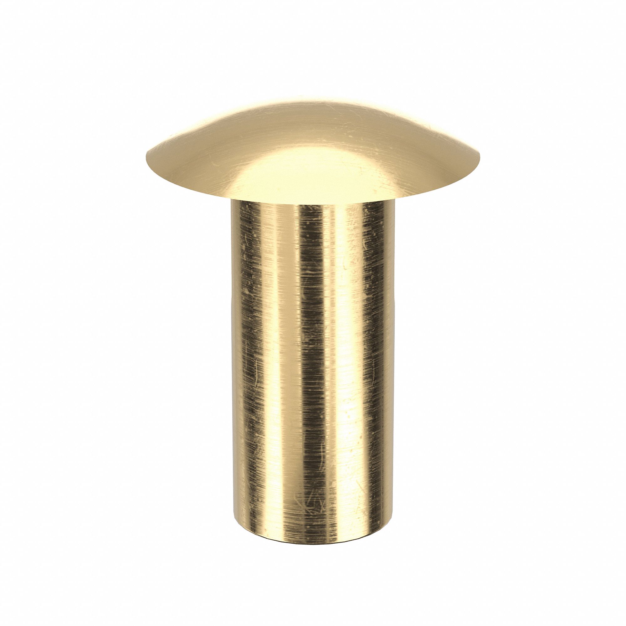 RIVET SEMI-TUBULAIRE,POUCE,DIA DE TIGE 0.185 PO,1/2 PO DE L,LAITON,50PQ