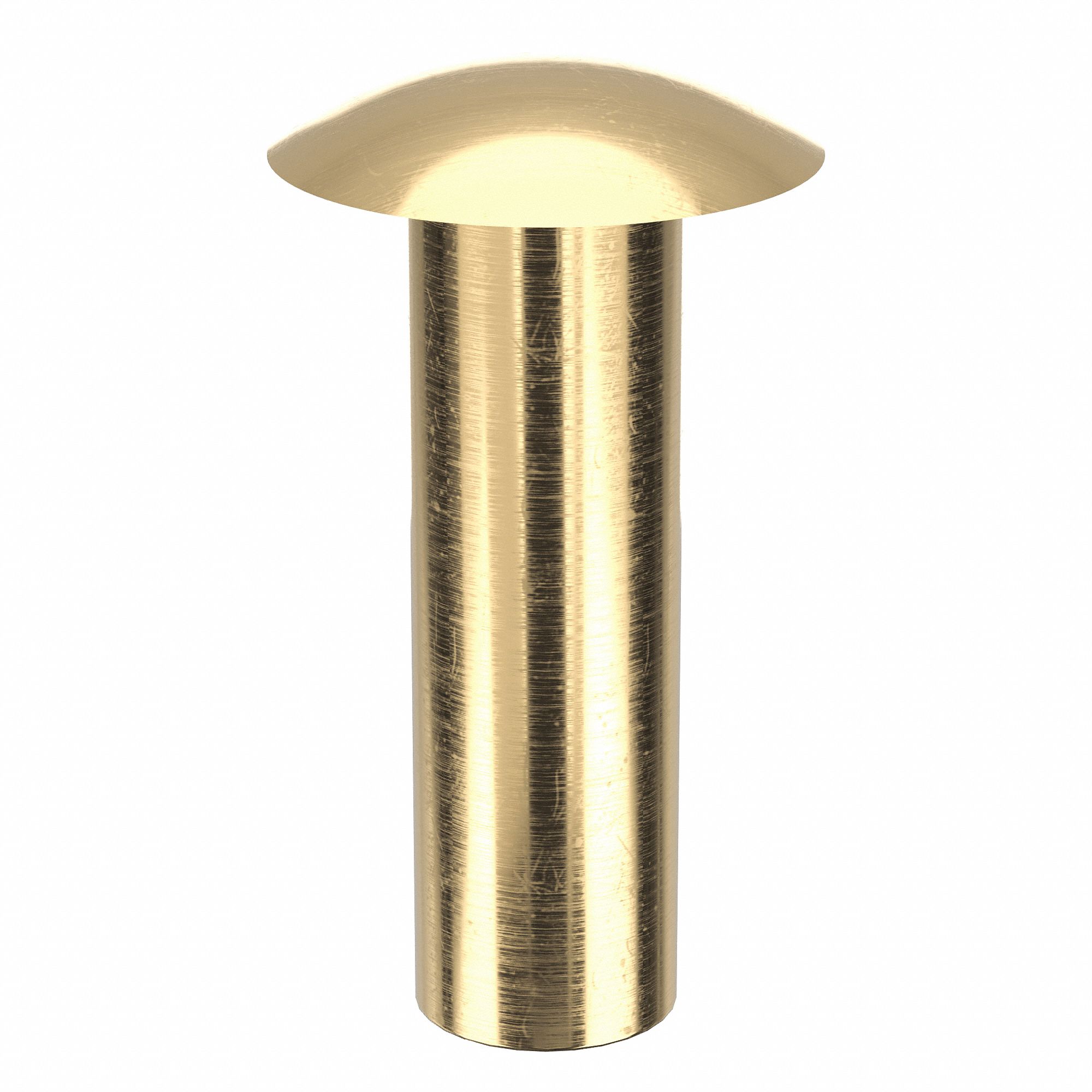 SEMI-TUBULAR RIVET, INCH, 0.185 IN SHANK DIA, 11/16 IN OVERALL L, BRASS, 50 PK