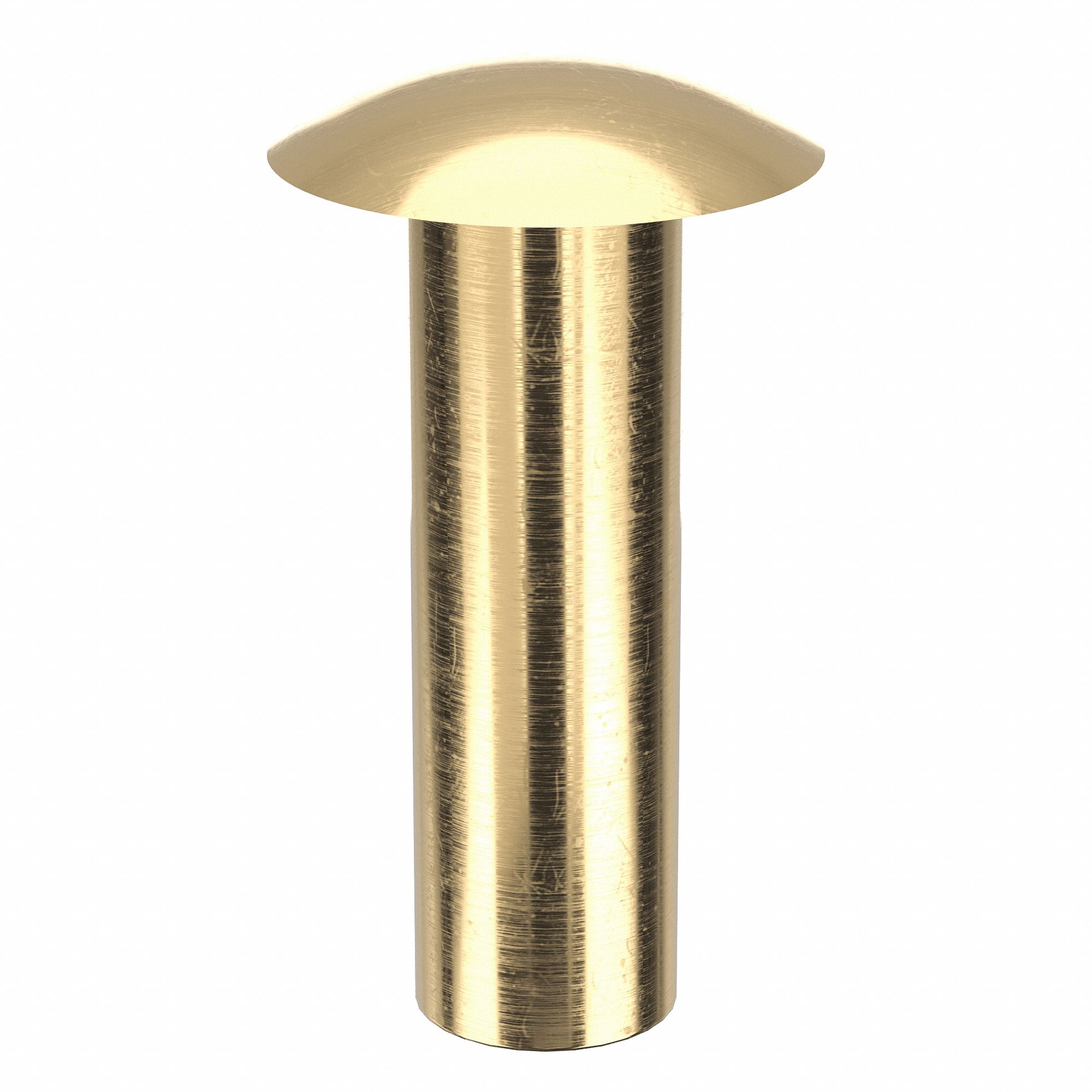 SEMI-TUBULAR RIVET, INCH, 0.185 IN SHANK DIA, 11/16 IN OVERALL L, BRASS, 50 PK