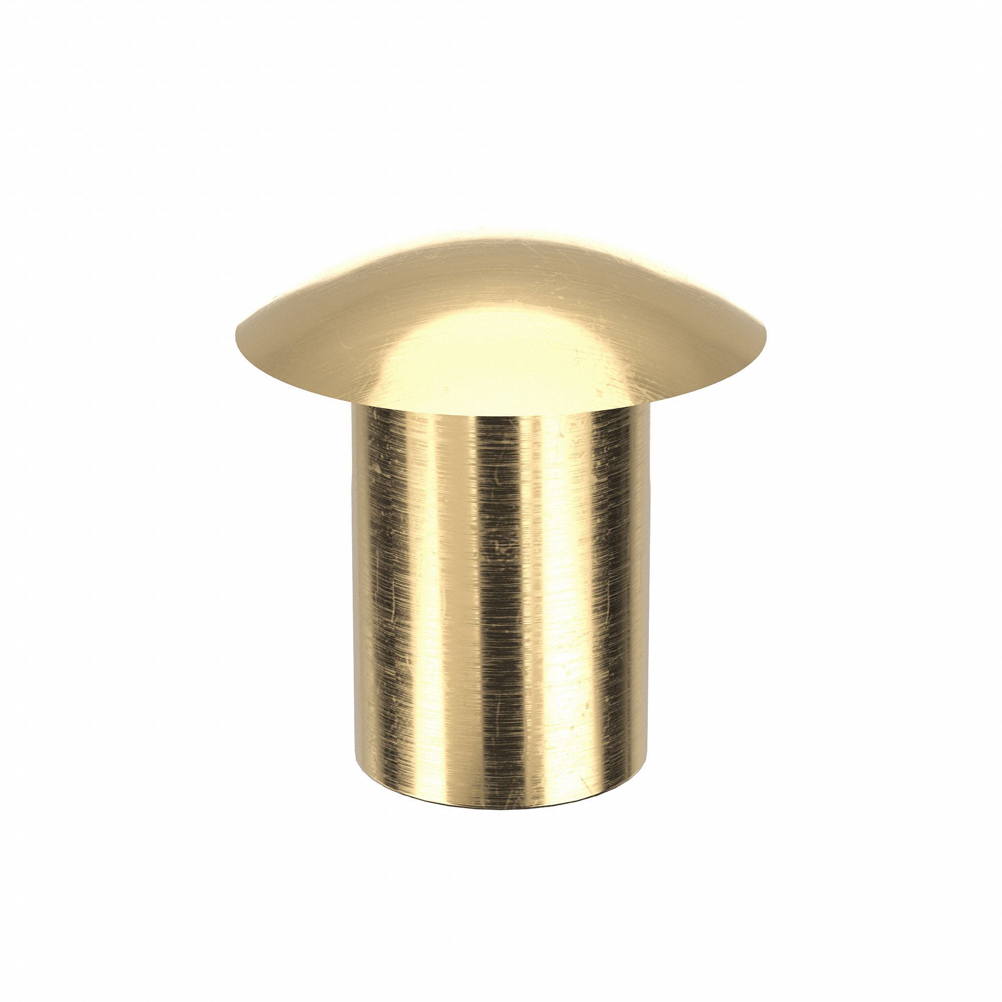 Semi-Tubular Rivet, 3/8" L, .248" dia, PK50: Inch, Semi-Tubular Rivet, 0.248 in Shank Dia, Brass, 50 PK