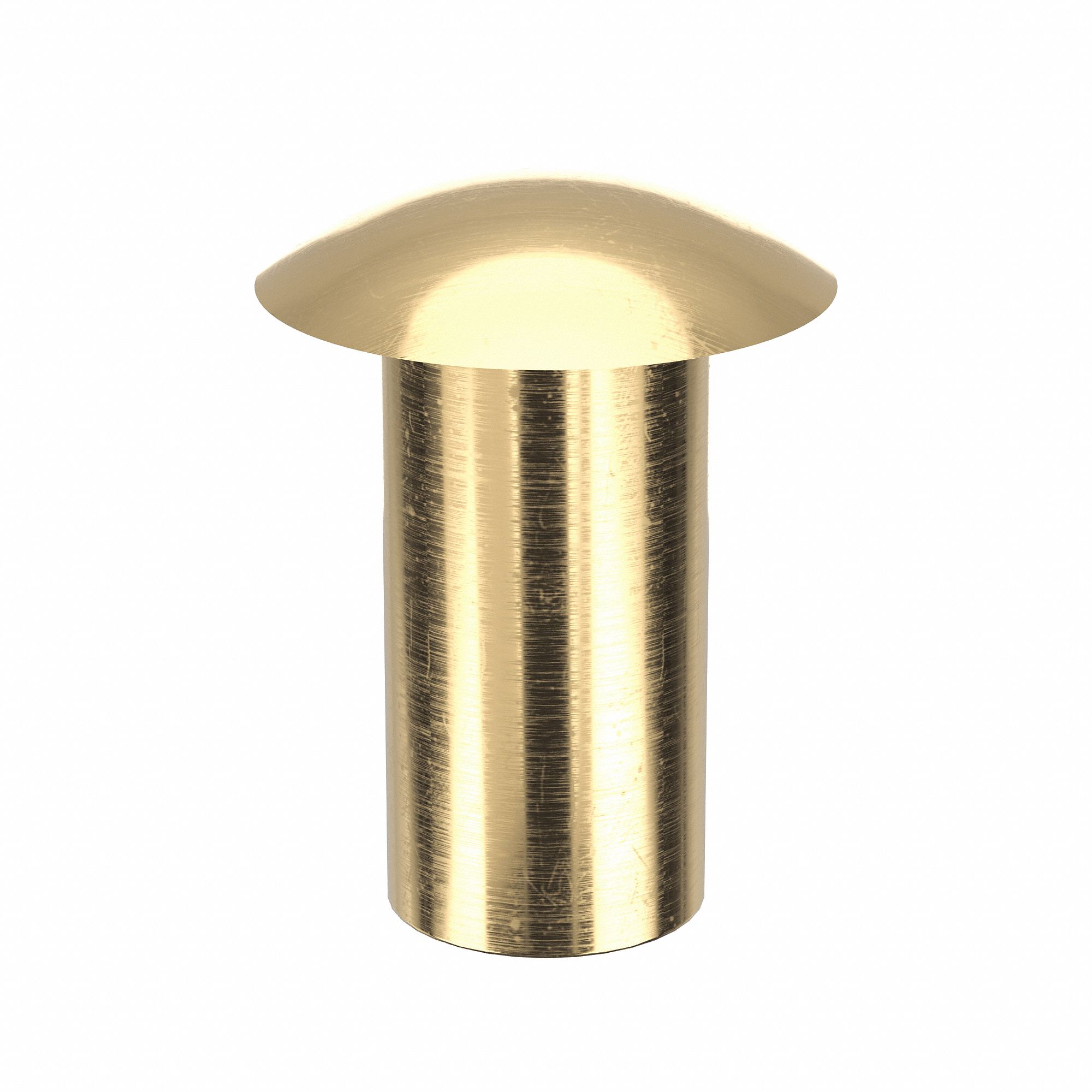 SEMI-TUBULAR RIVET, INCH, 0.248 IN SHANK DIA, 37/64 IN OVERALL L, BRASS, 50 PK