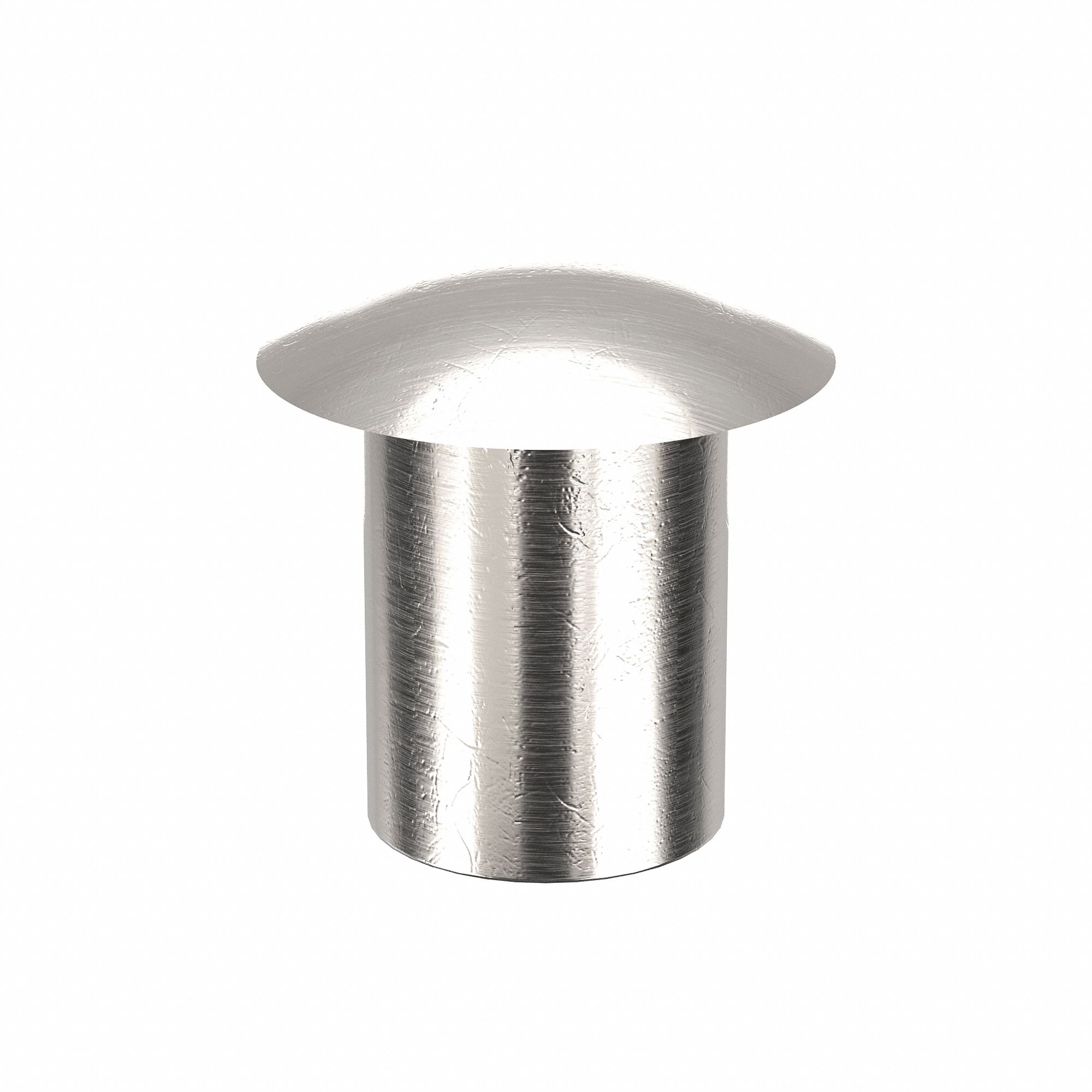 SEMI-TUBULAR RIVET, INCH, 0.087 IN SHANK DIA, 9/64 IN OVERALL L, PLAIN FINISH, 100 PK