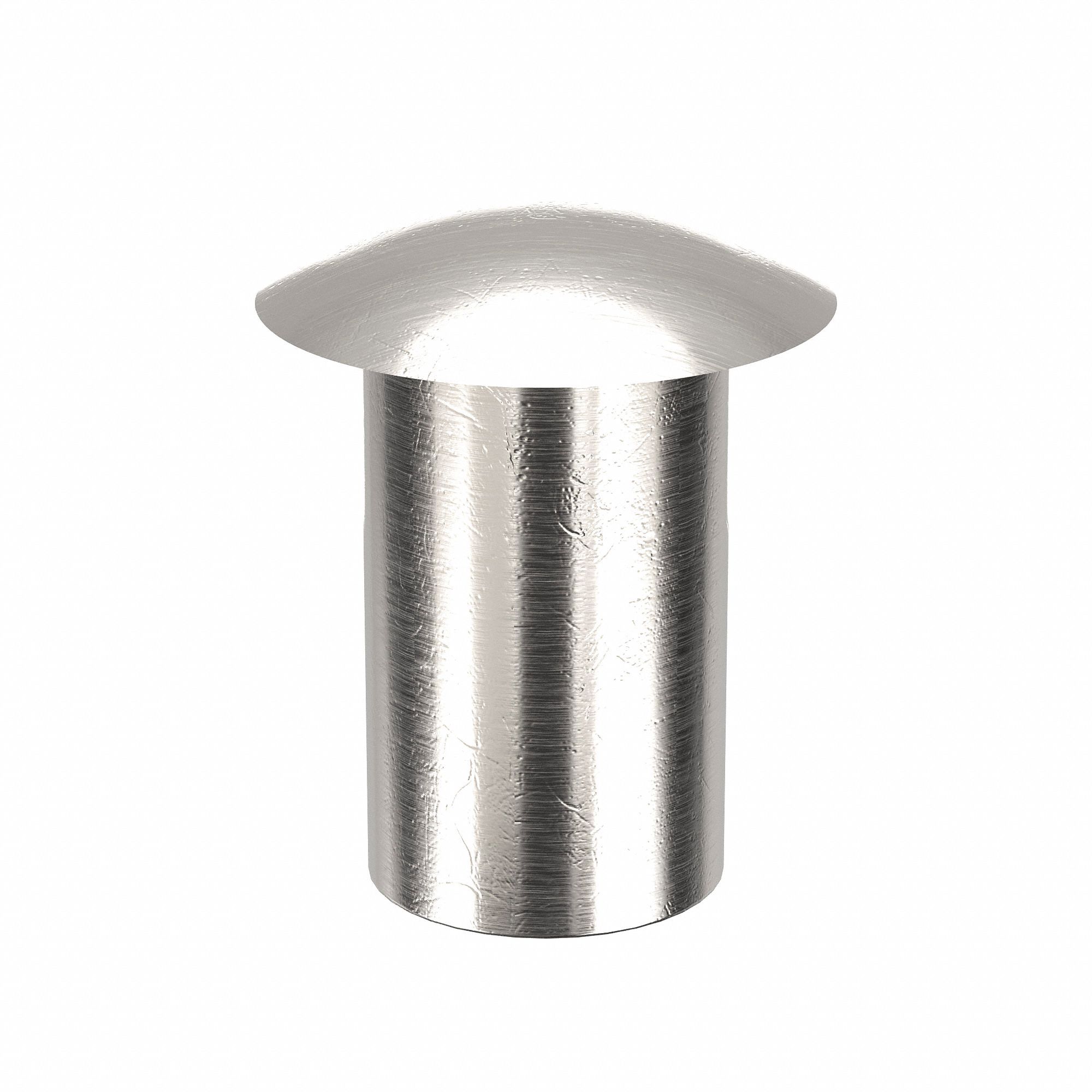 RIVET SEMI-TUBULAIRE,POUCE,DIA DE TIGE 0.087 PO,11/64 PO DE L,PLAT,100PQ