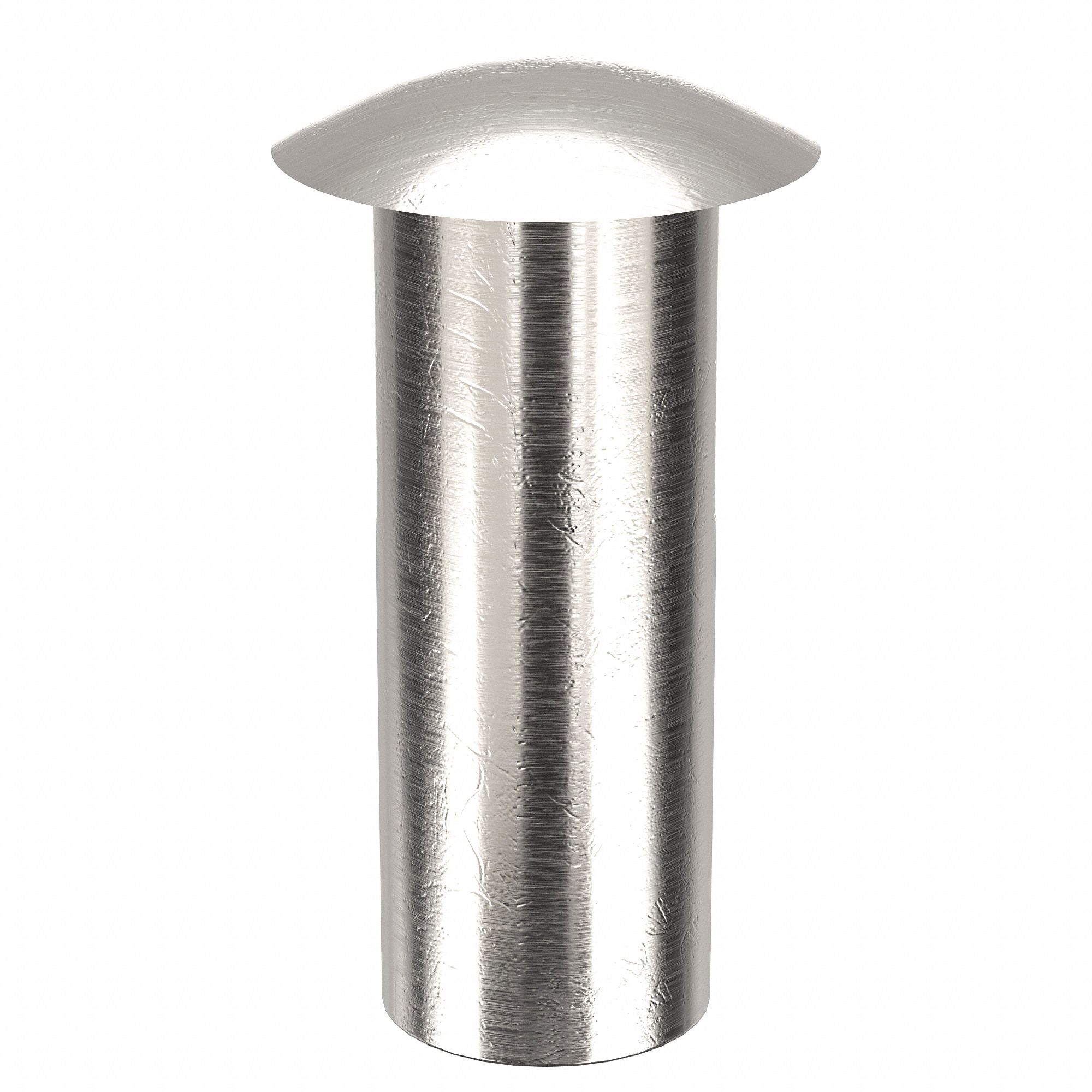 RIVET SEMI-TUBULAIRE,POUCE,DIA DE TIGE 0.087 PO,17/64 PO DE L,PLAT,100PQ