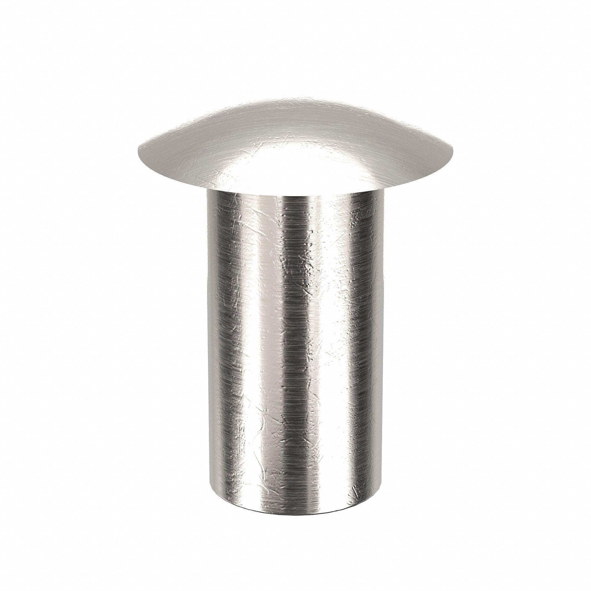 SEMI-TUBULAR RIVET, INCH, 0.12 IN SHANK DIA, 9/32 IN OVERALL L, PLAIN FINISH, 100 PK