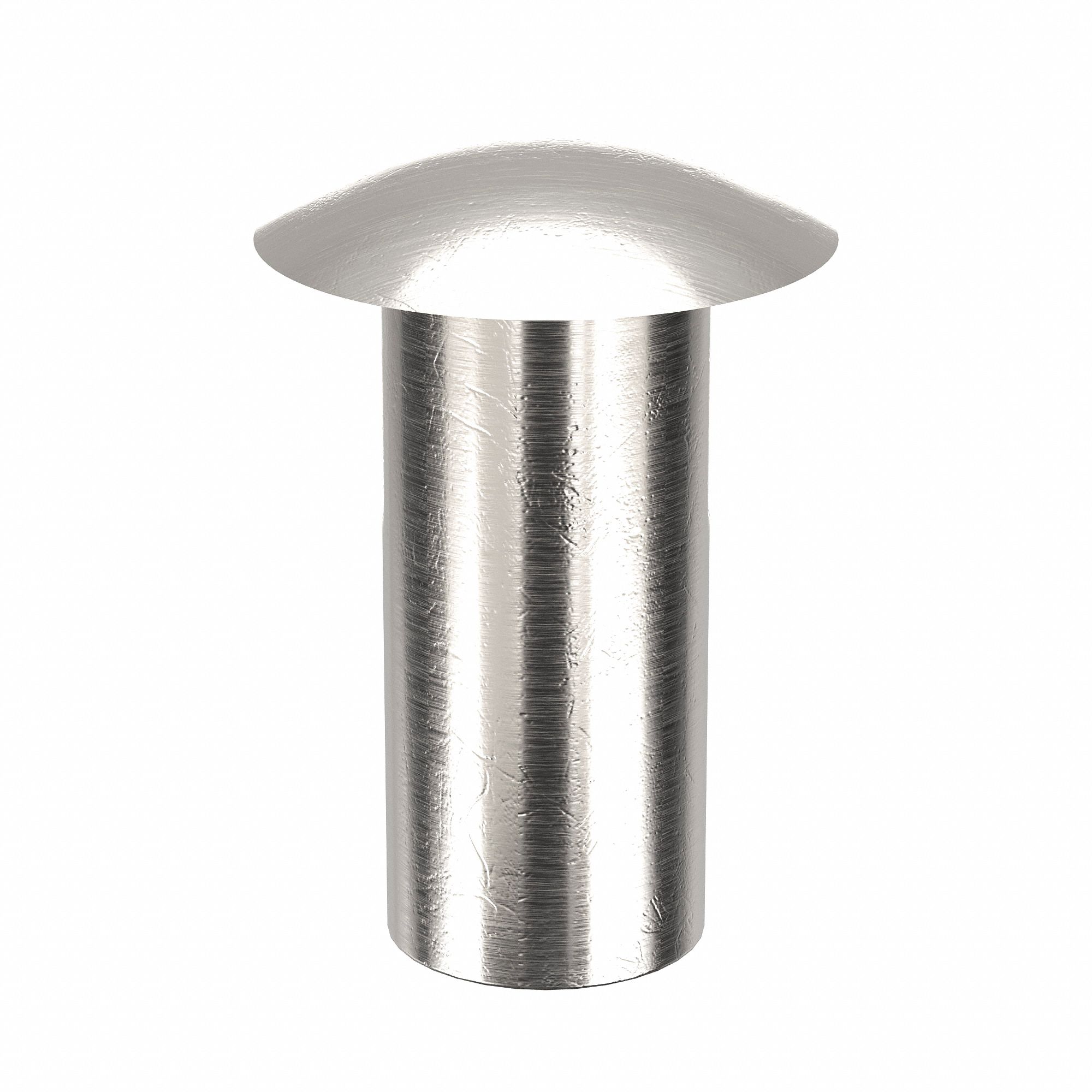 Semi-Tubular Rivet, 9/32" L, PK100: Inch, Semi-Tubular Rivet, 0.12 in Shank Dia, Aluminum, 100 PK