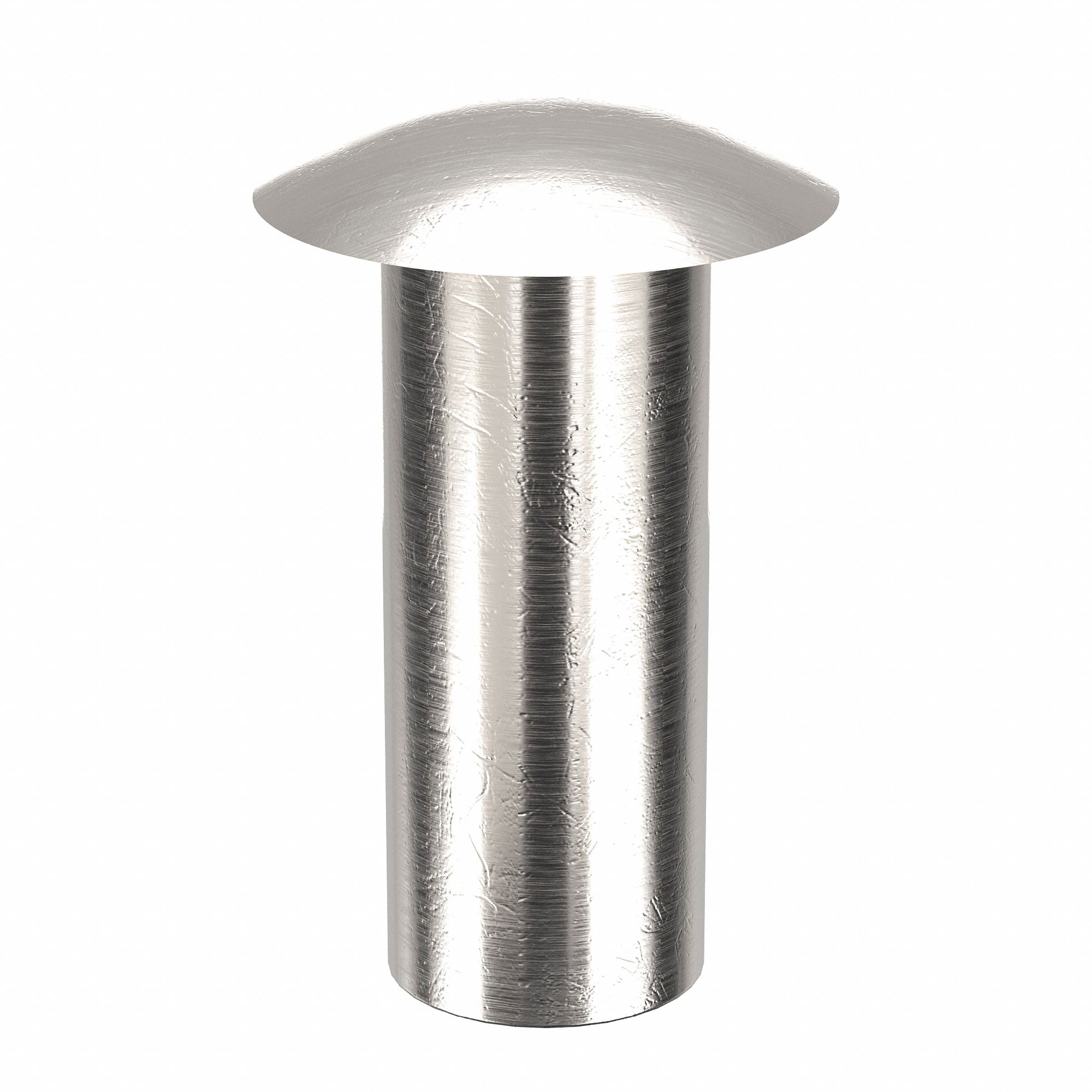 RIVET SEMI-TUBULAIRE,POUCE,DIA DE TIGE 0.12 PO,11/32 PO DE L,PLAT,100PQ