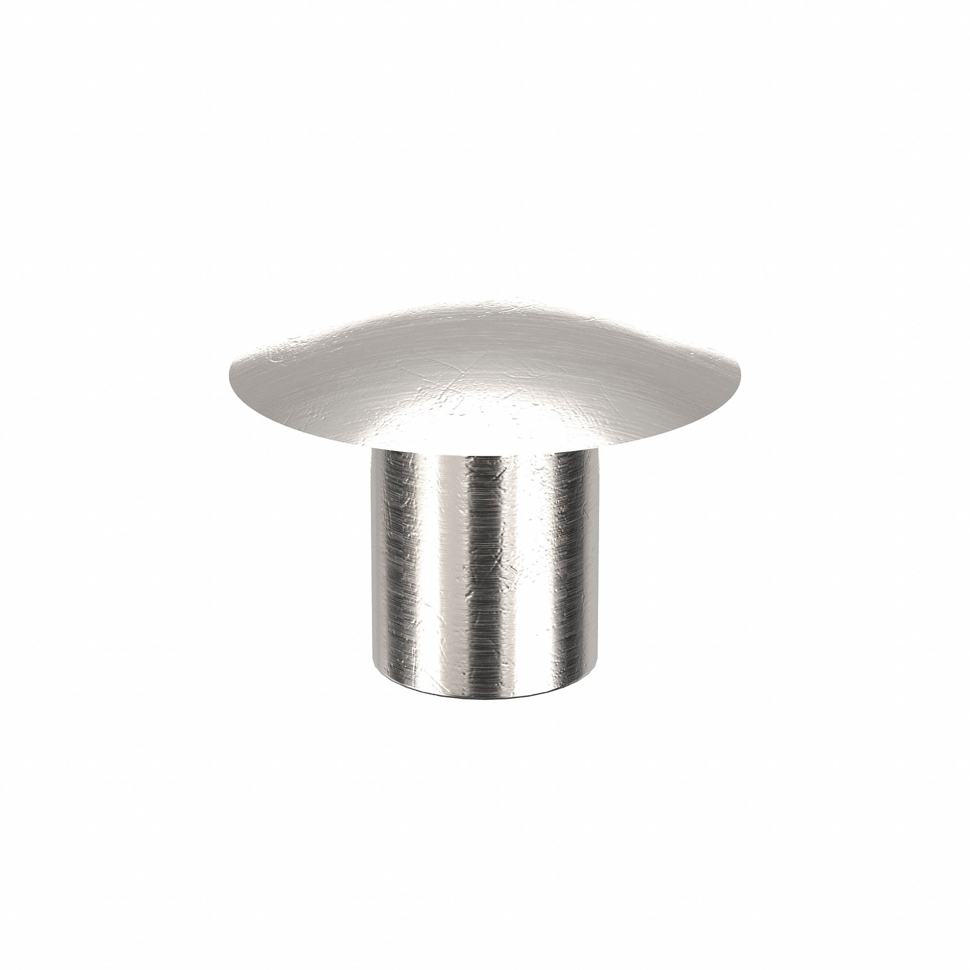 RIVET SEMI-TUBULAIRE,POUCE,DIA DE TIGE 0.143 PO,15/64 PO DE L,PLAT,100PQ