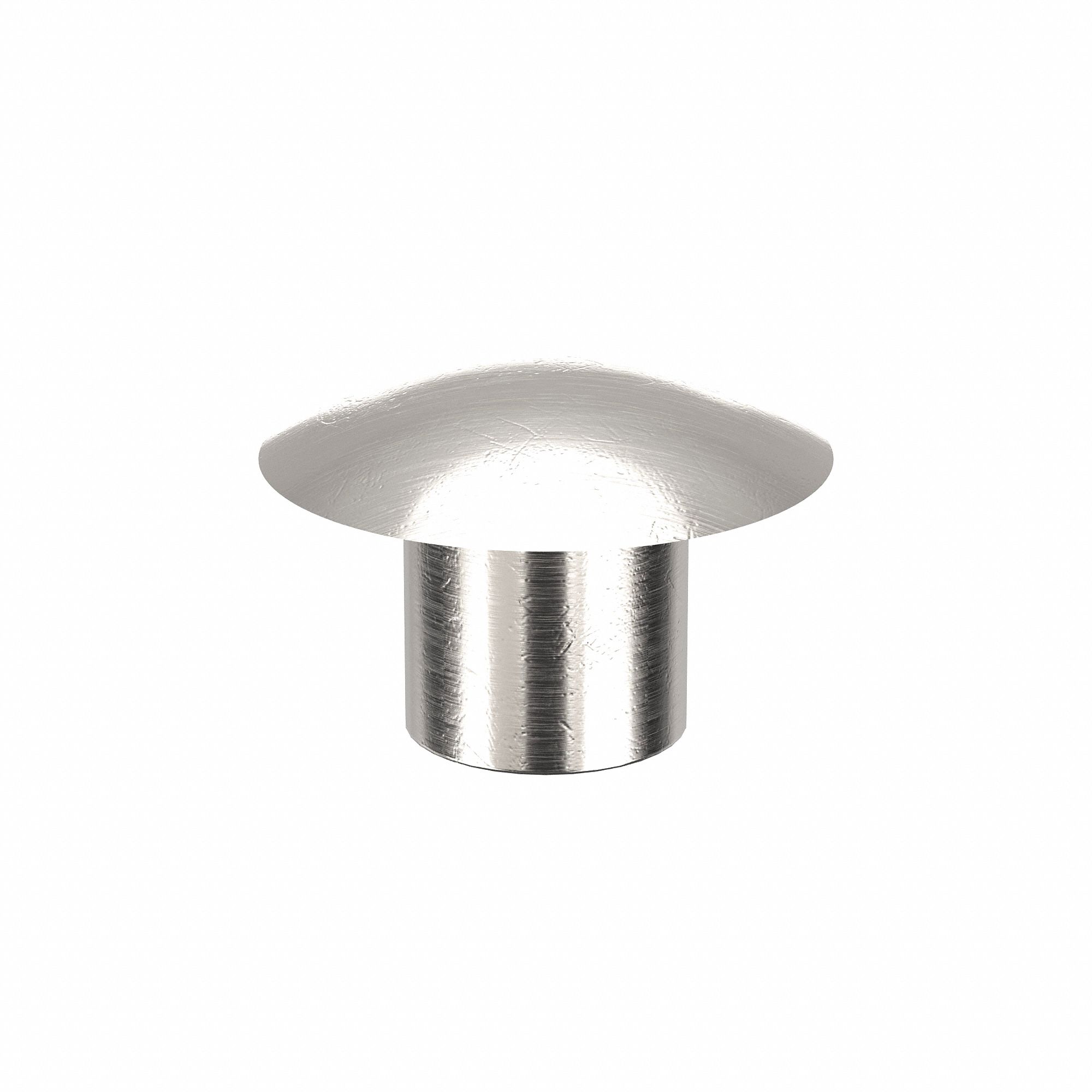 SEMI-TUBULAR RIVET, INCH, 0.185 IN SHANK DIA, ¼ IN OVERALL L, PLAIN FINISH, 100 PK