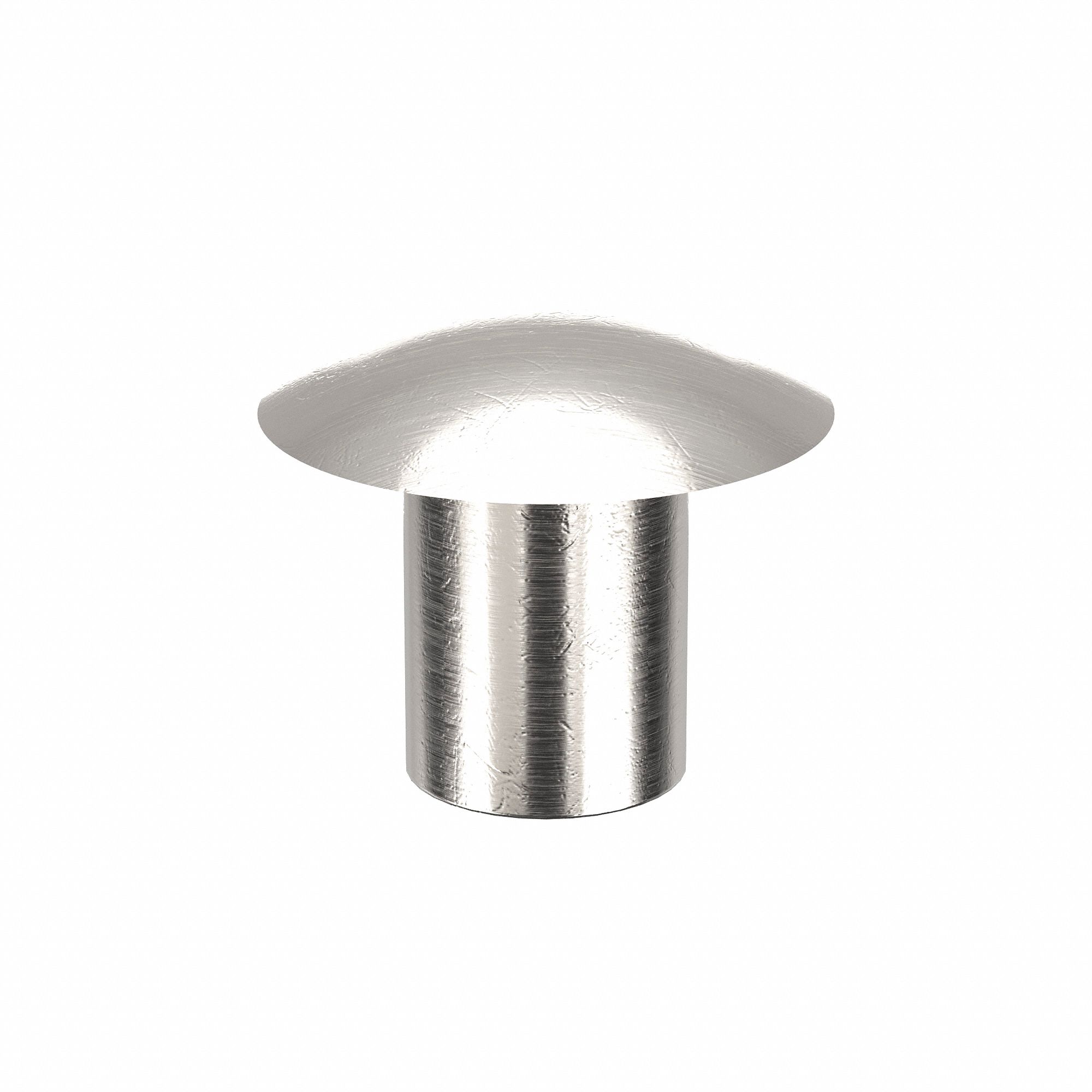 SEMI-TUBULAR RIVET, INCH, 0.185 IN SHANK DIA, 5/16 IN OVERALL L, PLAIN FINISH, 100 PK