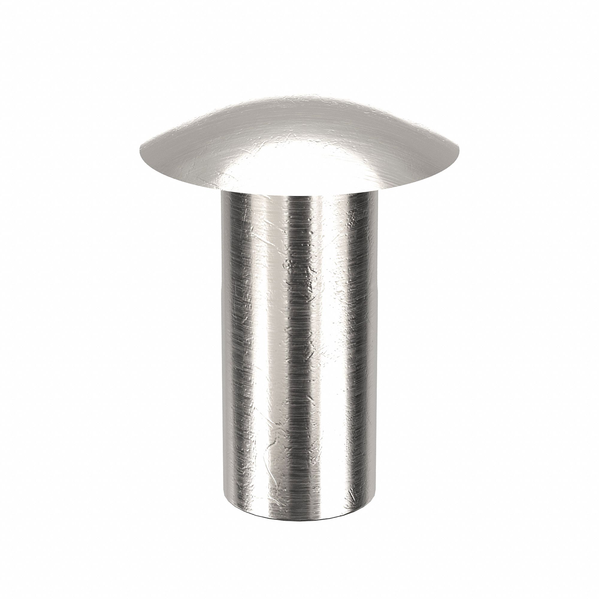RIVET SEMI-TUBULAIRE,POUCE,DIA DE TIGE 0.185 PO,1/2 PO DE L,PLAT,100PQ