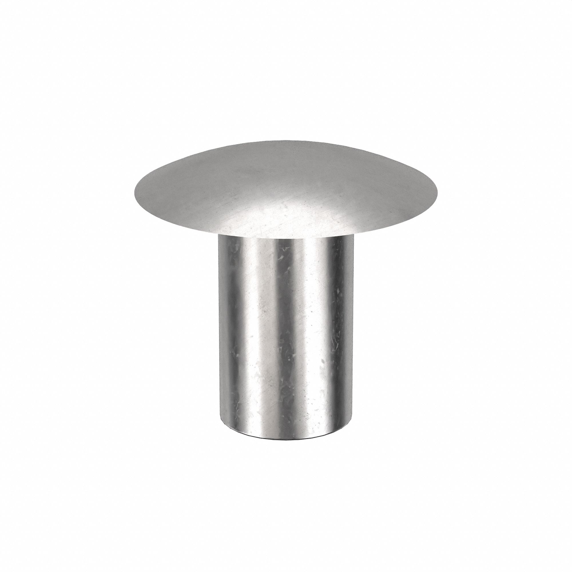 Semi-Tubular Rivet, 1/4" L, PK50: Inch, Semi-Tubular Rivet, 0.1406 in Shank Dia, 300, Plain, 50 PK