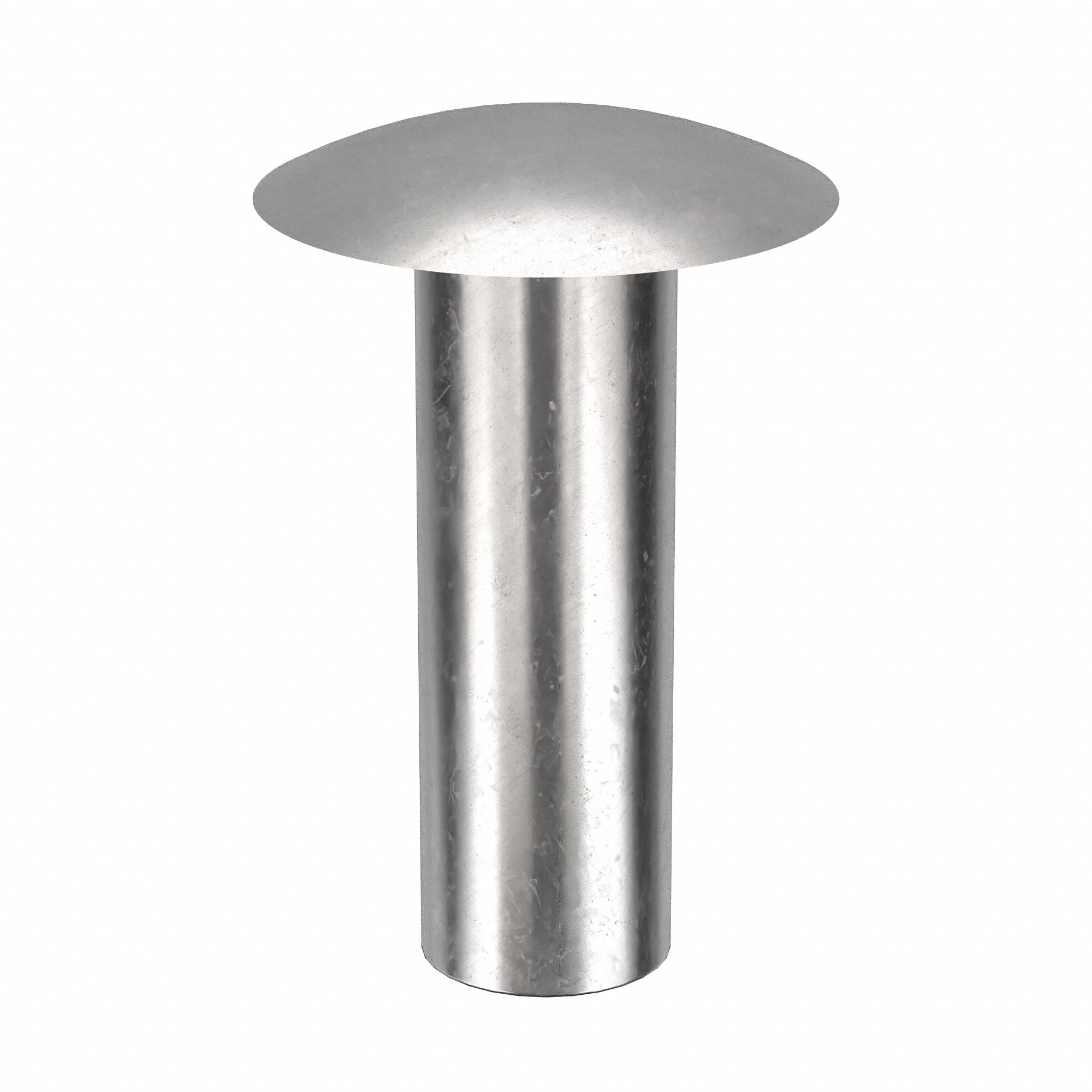 Semi-Tubular Rivet, 7/16" L, PK25: Inch, Semi-Tubular Rivet, 0.143 in Shank Dia, 300, Plain, 25 PK