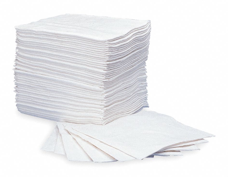 Absorb Pad, Oil-Based Liquids, White, PK200