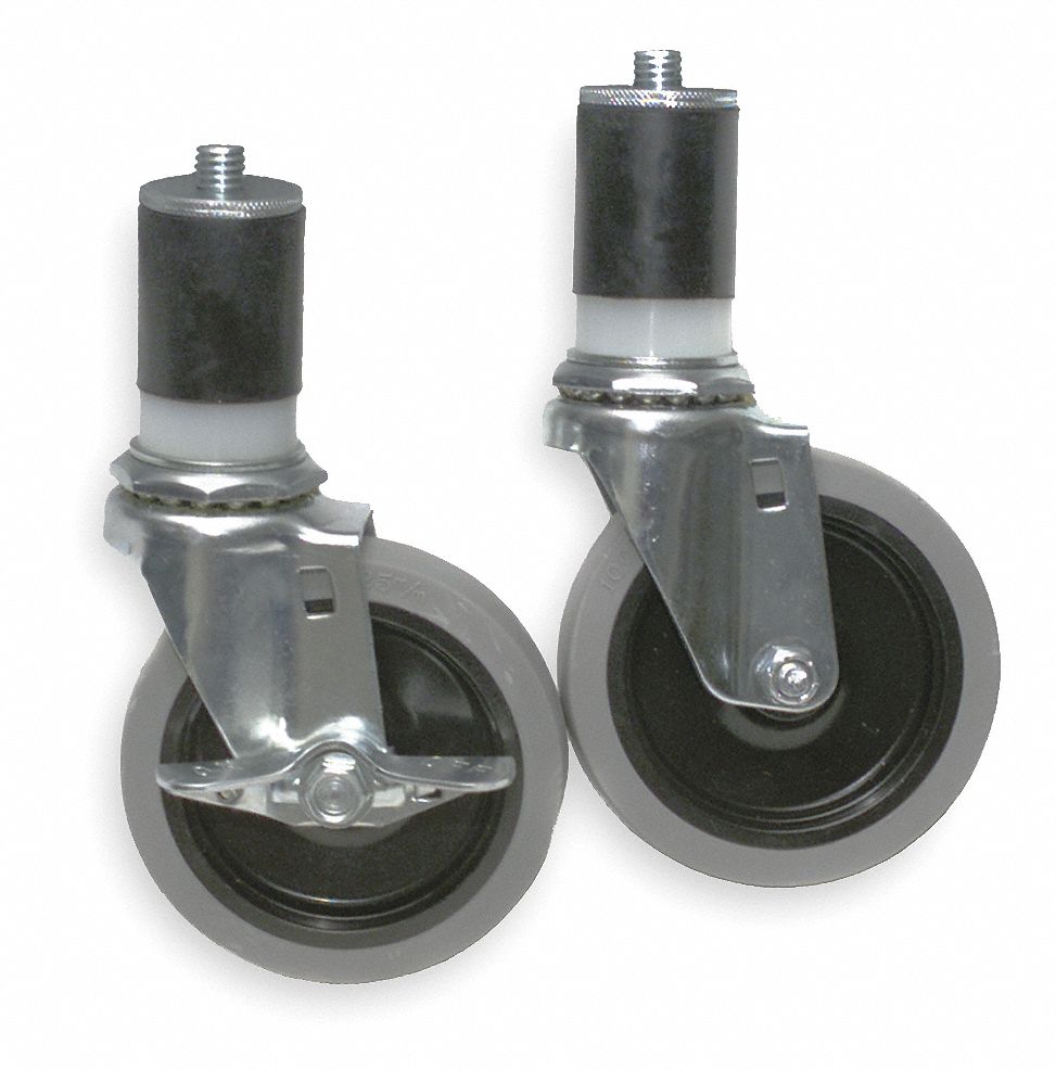 EAGLE GROUP Steel Caster Kit for Worktables, Black 1HEU6CA4SB