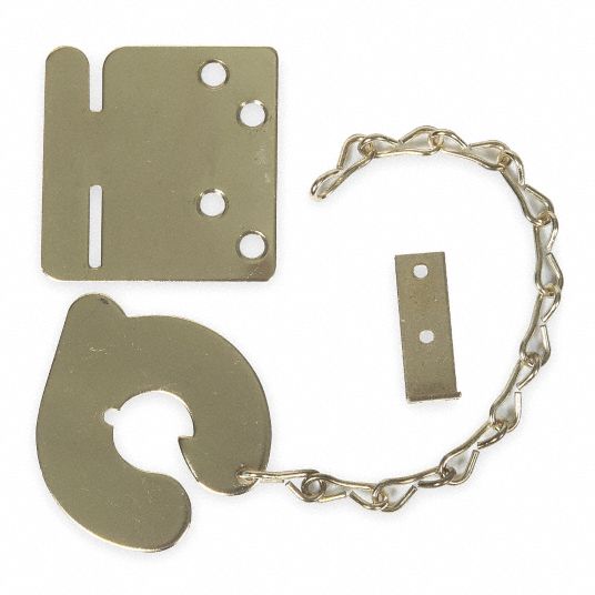 Brass Chain Door Guard, Anchor Bar, Width 1/8 in, Length 3 1/8 in ...