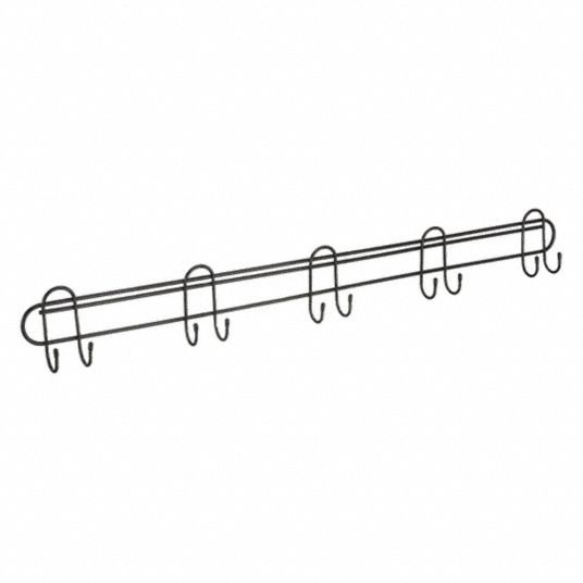 5 Hooks, Steel, Garment and Coat Rack 1HEZ71HEZ7 Grainger
