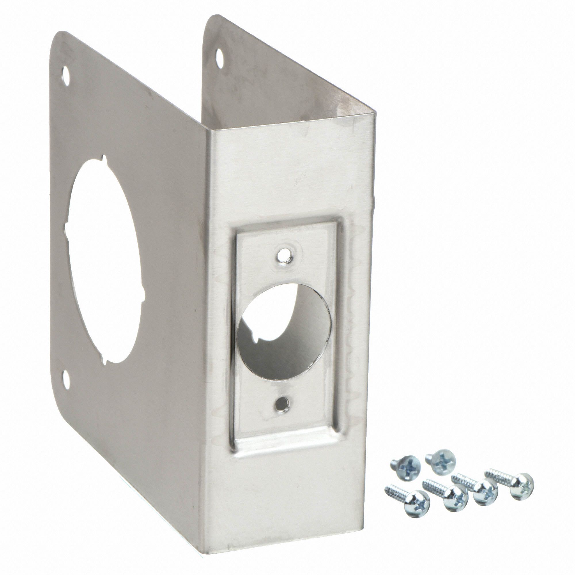 GRAINGER APPROVED Door Reinforcer, Stainless Steel, 13/4 in Door