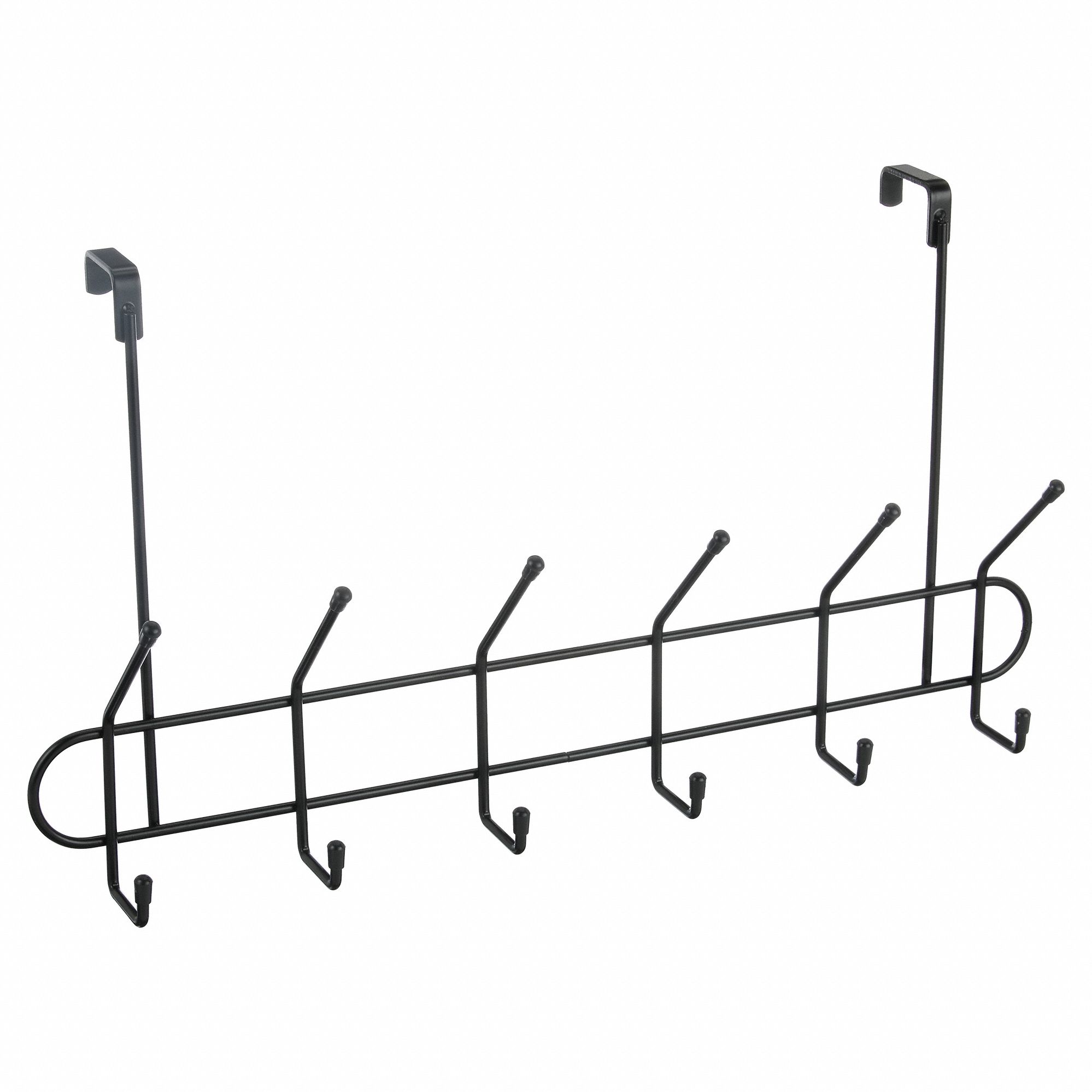 COAT AND HAT HOOK 12 HOOK ENDS BLK