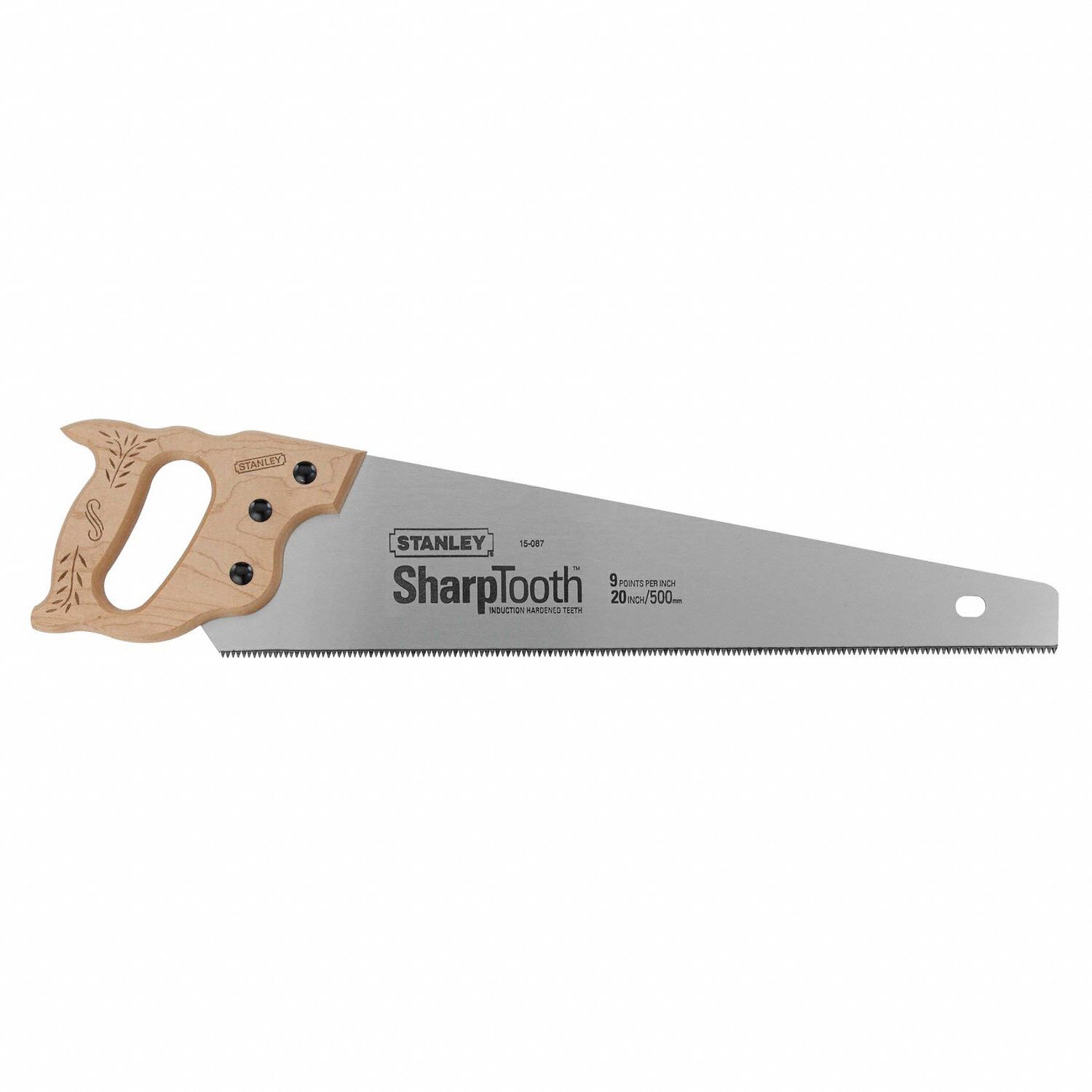 STANLEY, 20 in Blade Lg, Steel, Hand Saw - 1HH22|15-087 - Grainger