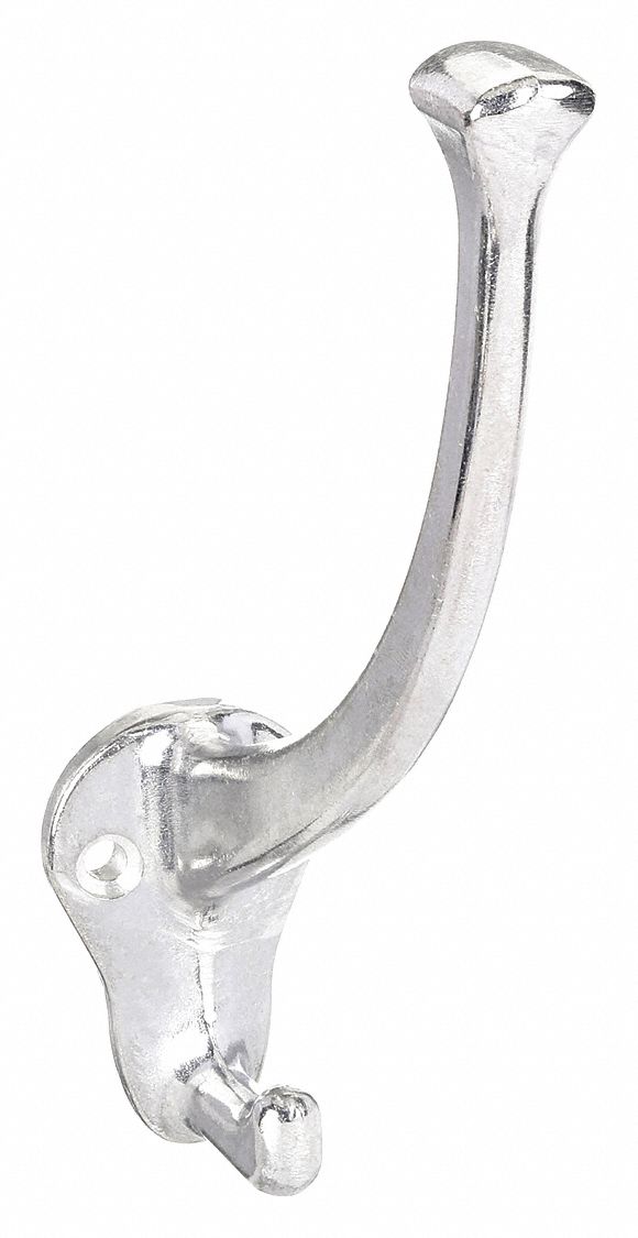 COAT AND HAT HOOK 2 HOOK END ALUMIN
