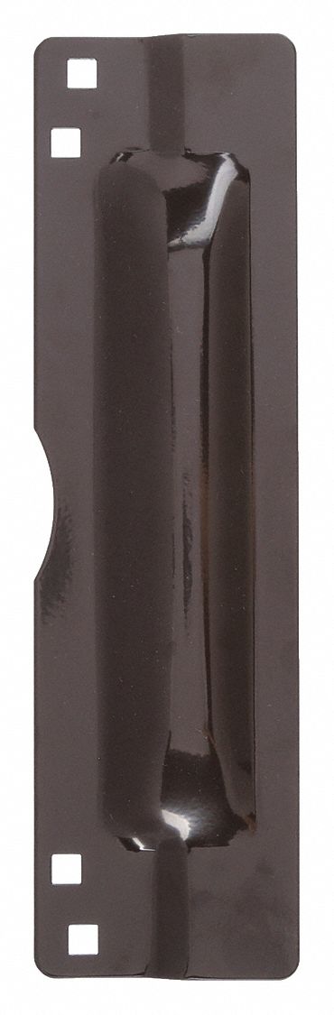 Door Latch Guard: 11 in Lg, 3 in Wd, Steel