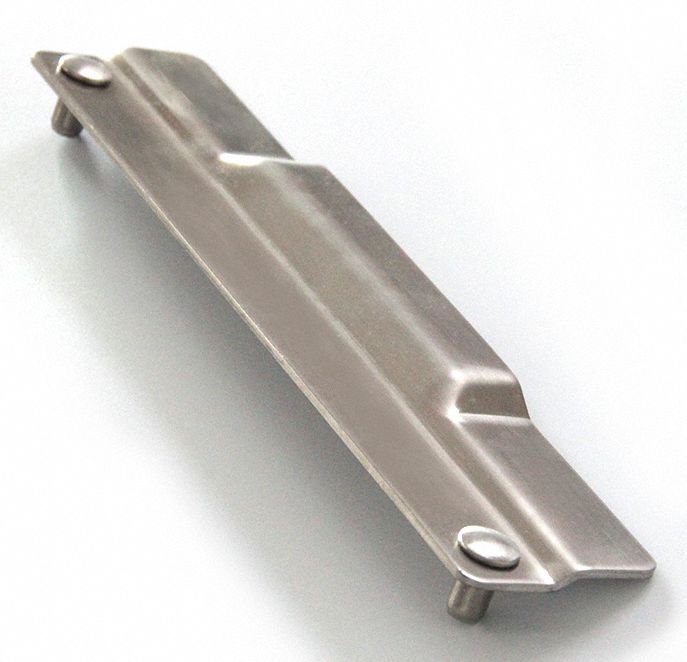 GRAINGER APPROVED Stainless Steel Door Latch Protector, OutOpening