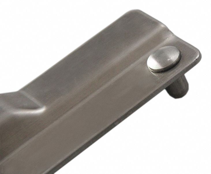 GRAINGER APPROVED Stainless Steel Door Latch Protector, OutOpening