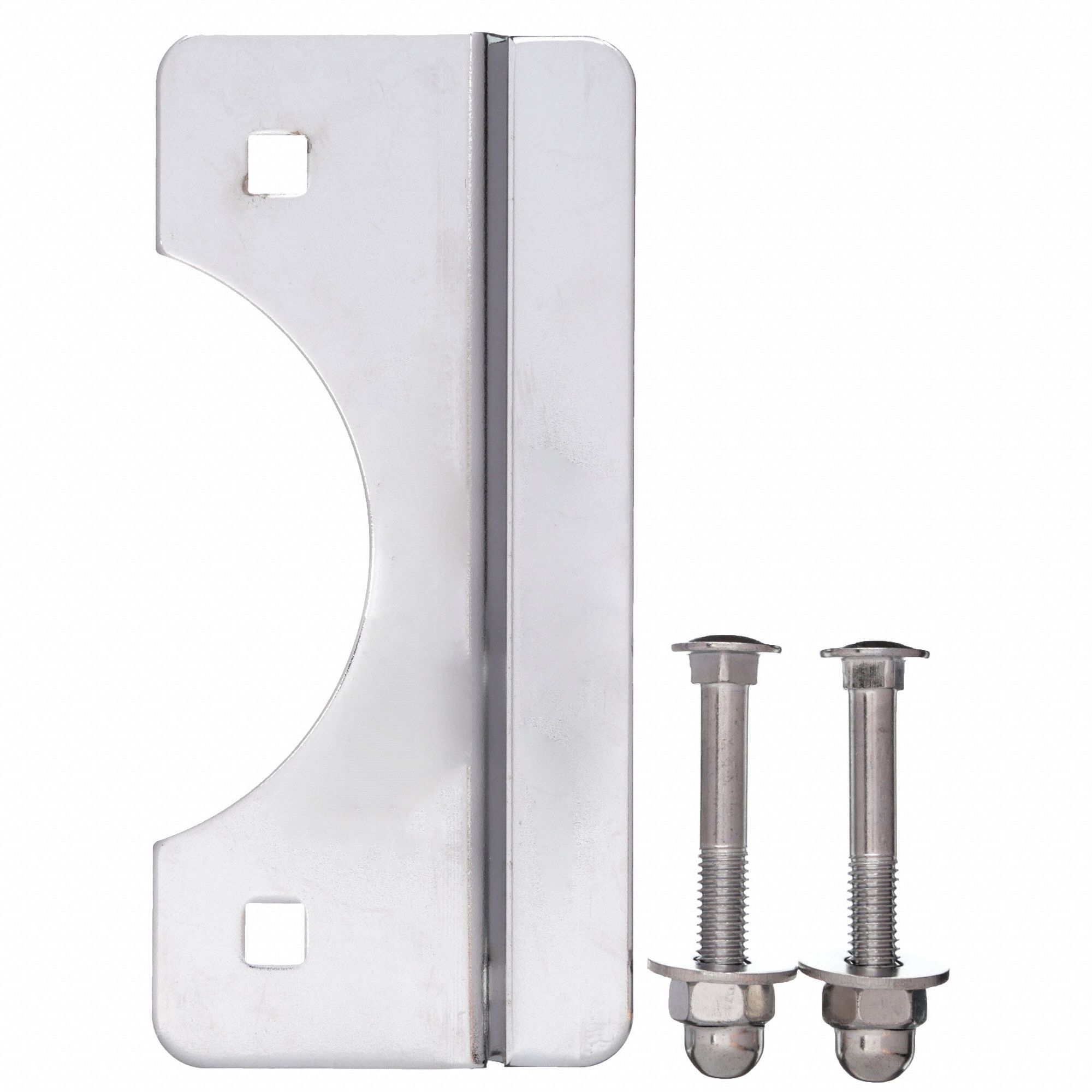 GRAINGER APPROVED Gray Door Latch Guard, OutOpening Doors, Length 6 in