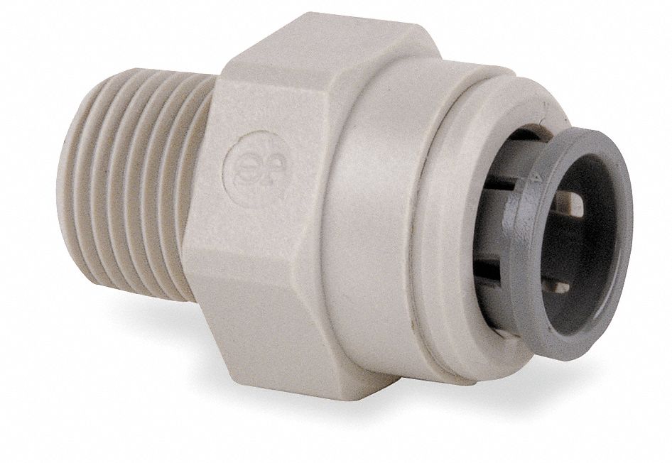 ADAPTER: ACETAL, PUSH-TO-CONNECT X MBSPT, FOR ½ IN TUBE OD, ½ IN PIPE, GREY, 10 PK