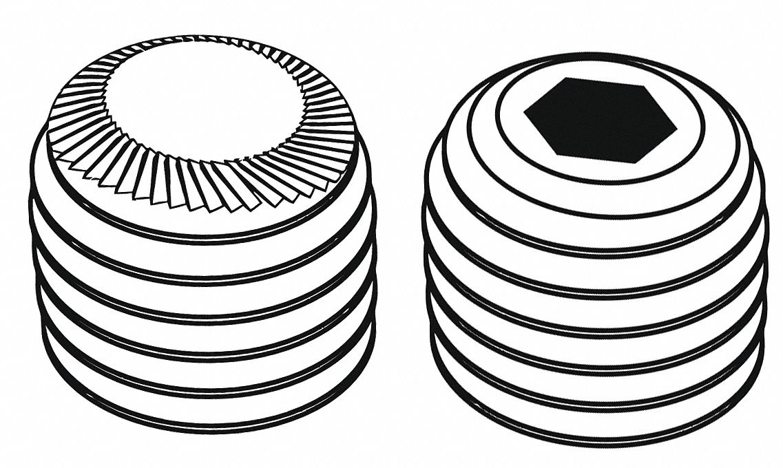 1HLN6 - Sckt Set Scr Knurl Cup 1/4-20x3/16 PK100