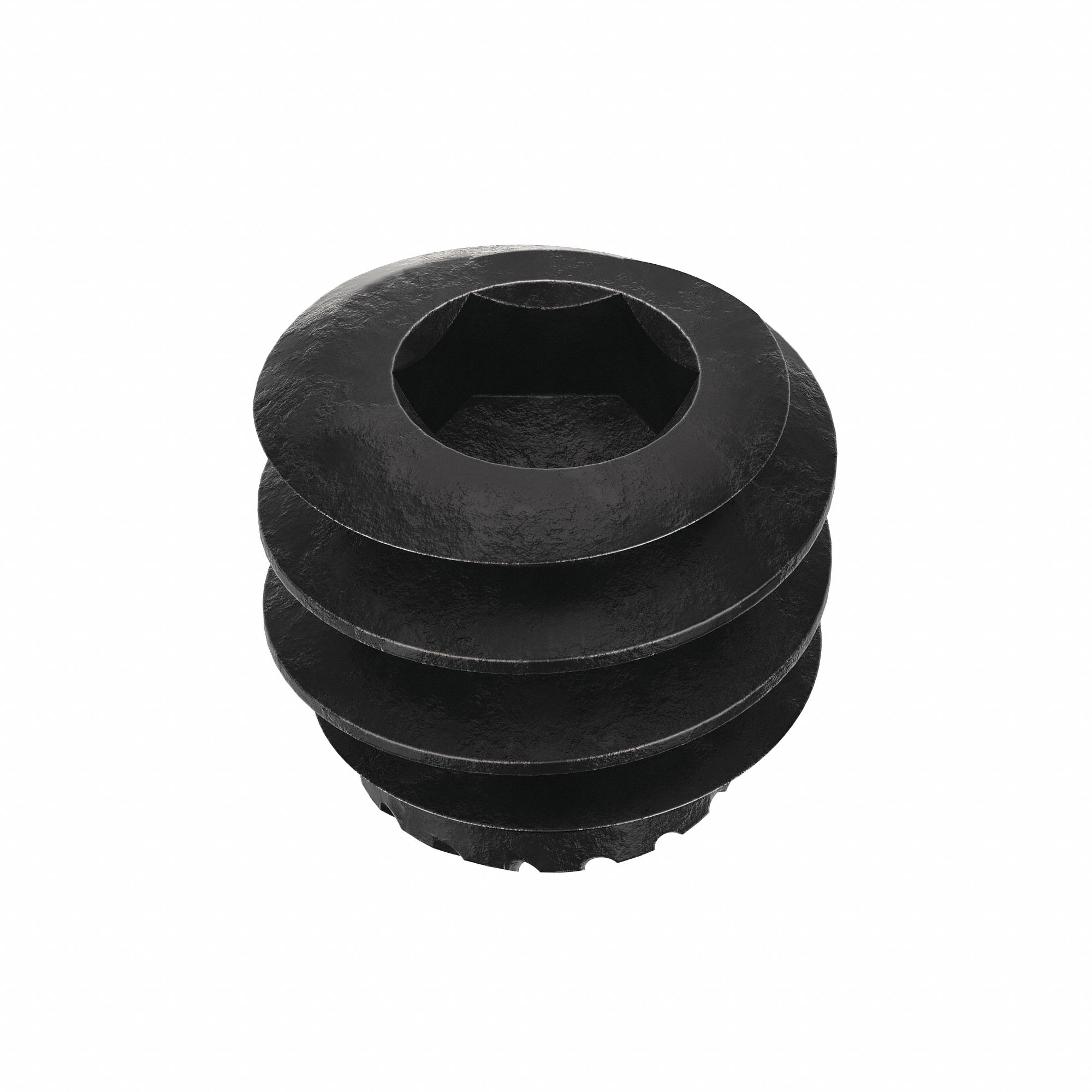 Socket Set Screw: #6-32 Thread Size, 1/8 in Overall Lg, Knurled Cup pt, Alloy Steel, Socket, 100 PK