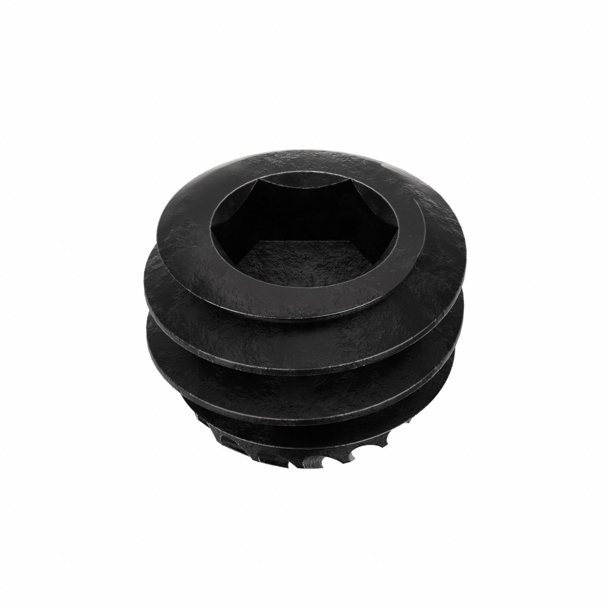 Socket Set Screw: 1/4"-20 Thread Size, 3/16 in Overall Lg, Knurled Cup pt, Alloy Steel, 100 PK