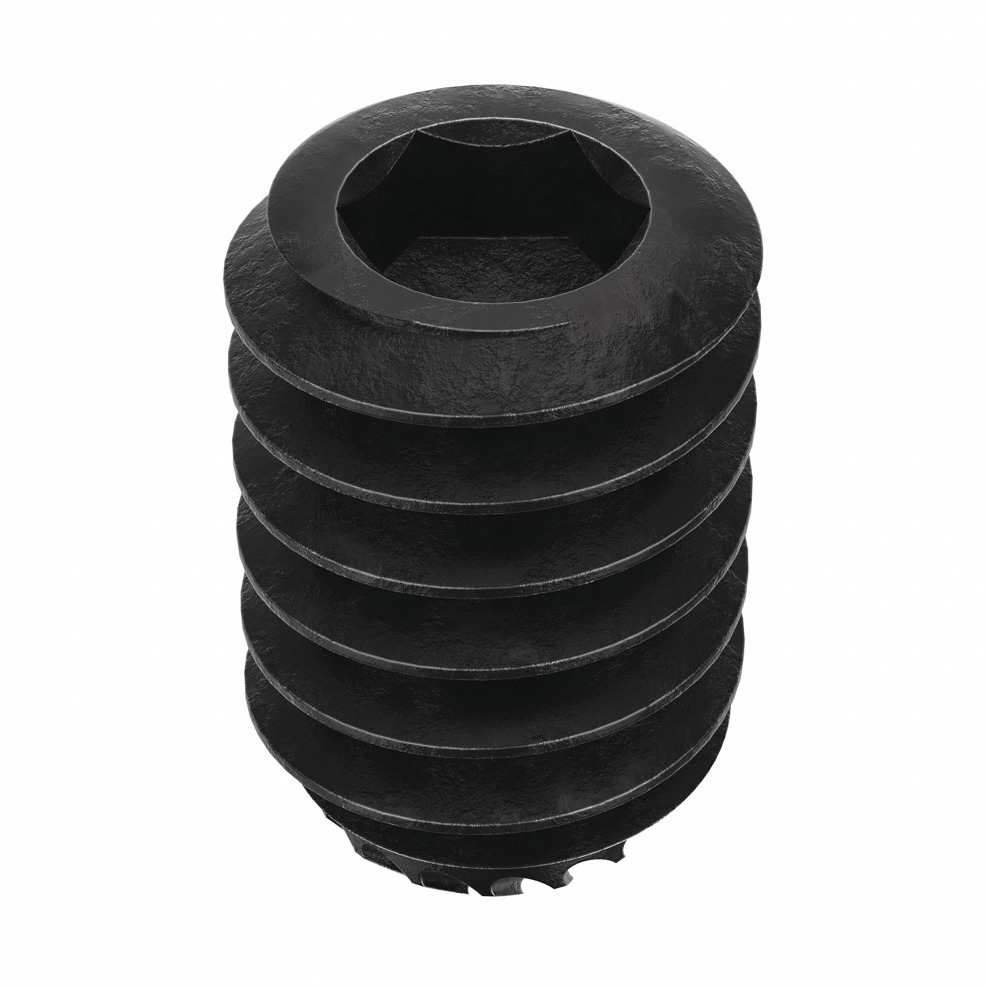 Socket Set Screw: 1/4"-20 Thread Size, 3/8 in Overall Lg, Knurled Cup pt, Alloy Steel, 100 PK