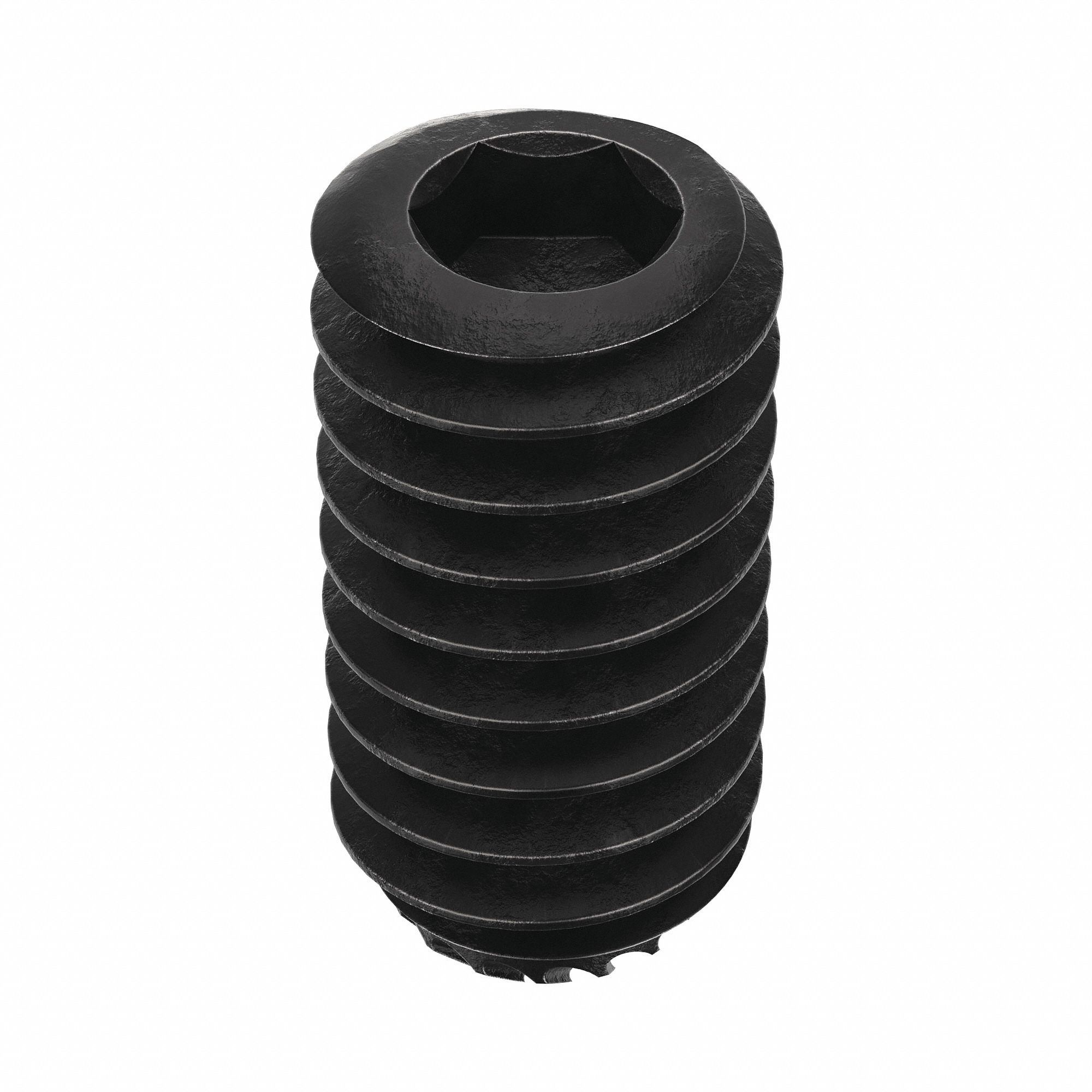 Socket Set Screw: 1/4"-20 Thread Size, 1/2 in Overall Lg, Knurled Cup pt, Alloy Steel, 100 PK
