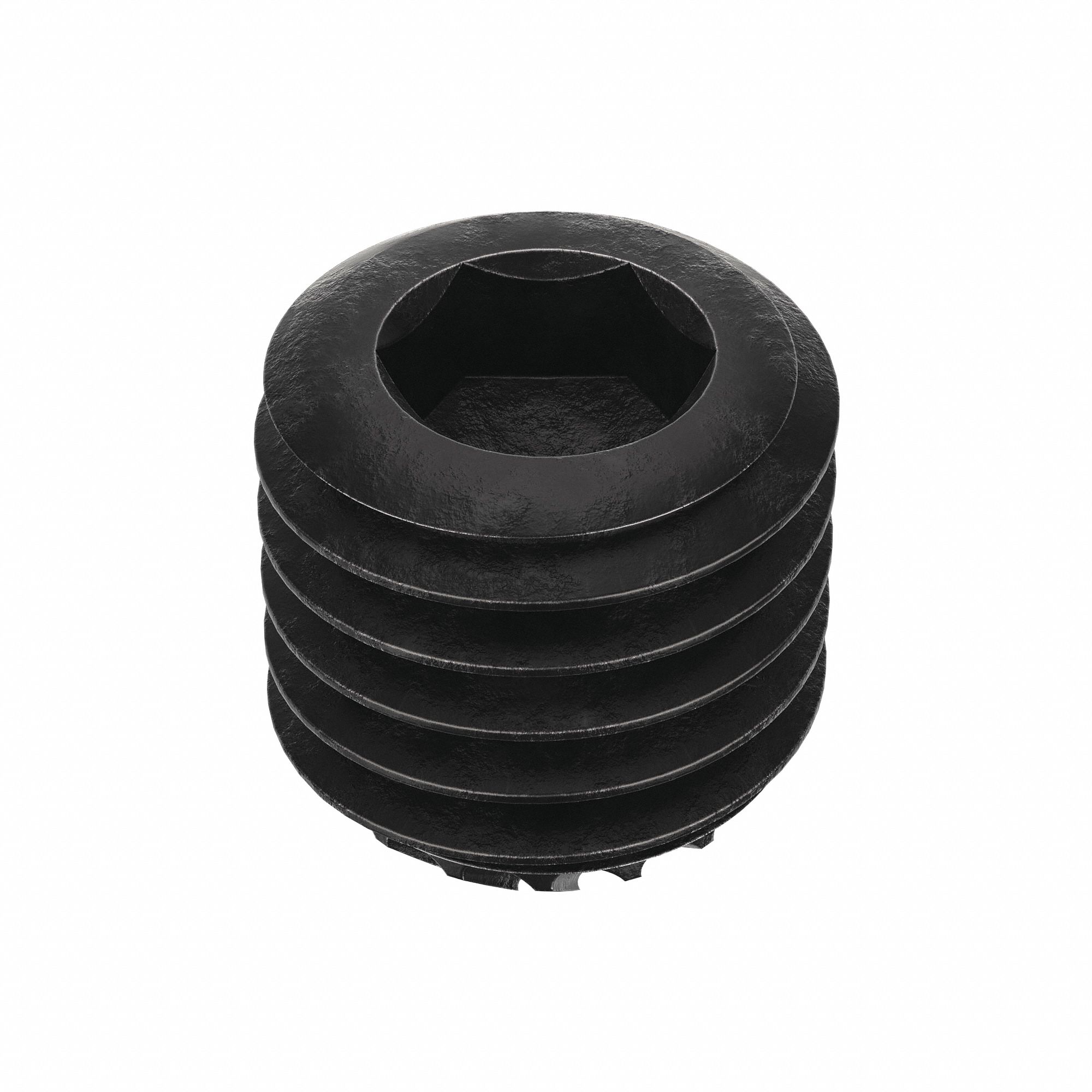 Socket Set Screw: 1/4"-28 Thread Size, 1/4 in Overall Lg, Knurled Cup pt, Alloy Steel, 100 PK