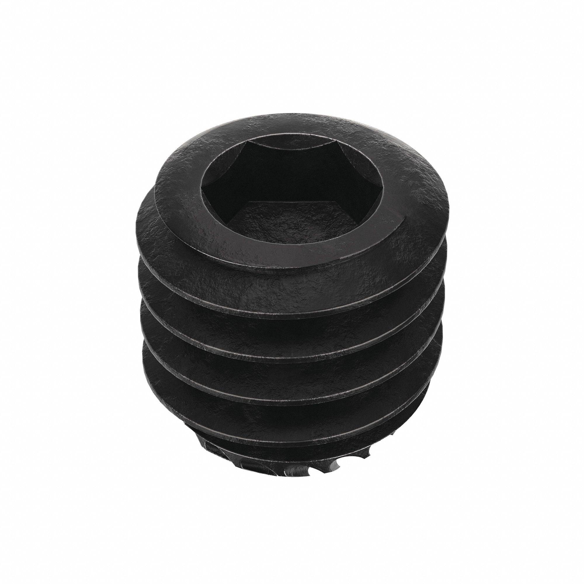 Socket Set Screw: 5/16"-18 Thread Size, 5/16 in Overall Lg, Knurled Cup pt, Alloy Steel, 100 PK