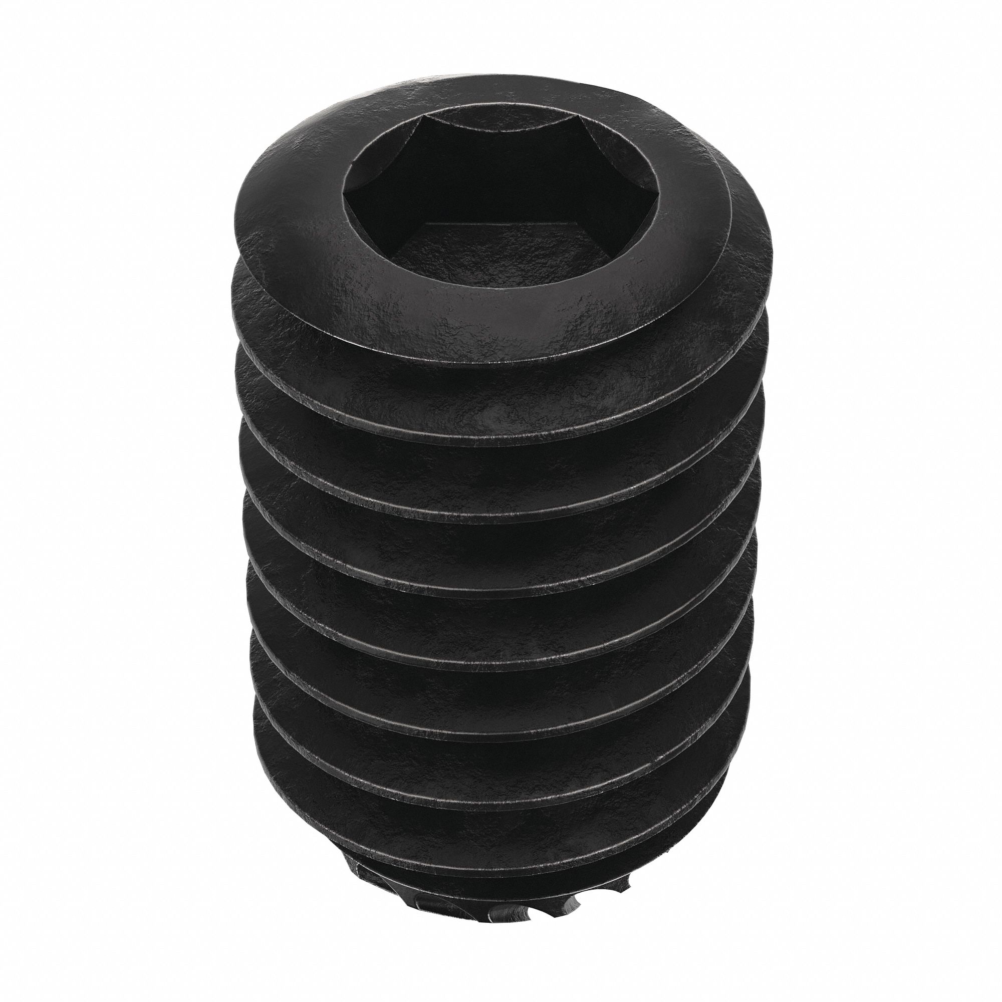 Socket Set Screw: 5/16"-18 Thread Size, 1/2 in Overall Lg, Knurled Cup pt, Alloy Steel, 100 PK