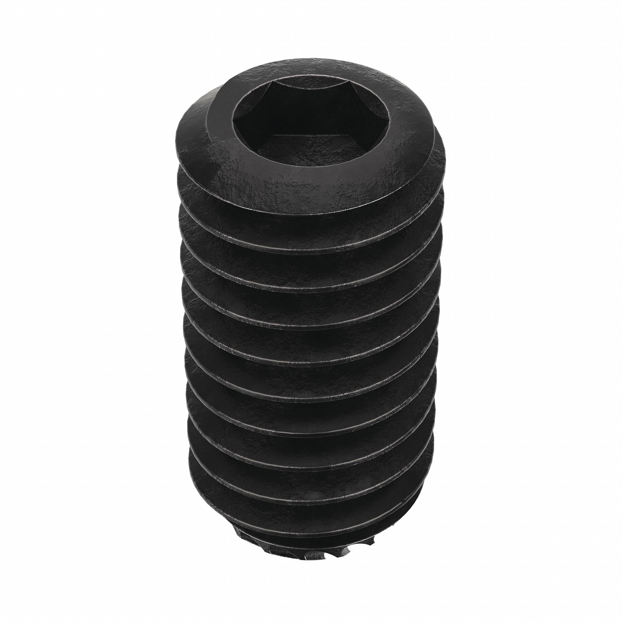 Socket Set Screw: 5/16"-18 Thread Size, 5/8 in Overall Lg, Knurled Cup pt, Alloy Steel, 100 PK