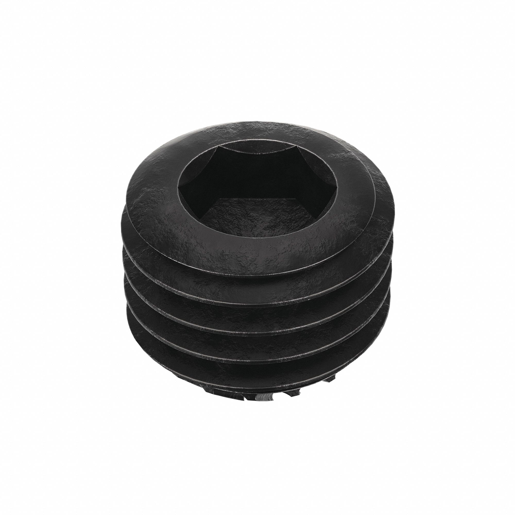 Socket Set Screw: 5/16"-24 Thread Size, 1/4 in Overall Lg, Knurled Cup pt, Alloy Steel, 100 PK