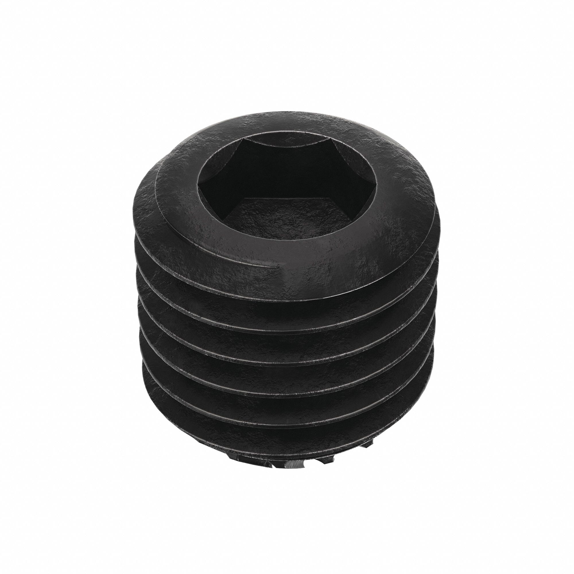 Socket Set Screw: 5/16"-24 Thread Size, 5/16 in Overall Lg, Knurled Cup pt, Alloy Steel, 100 PK