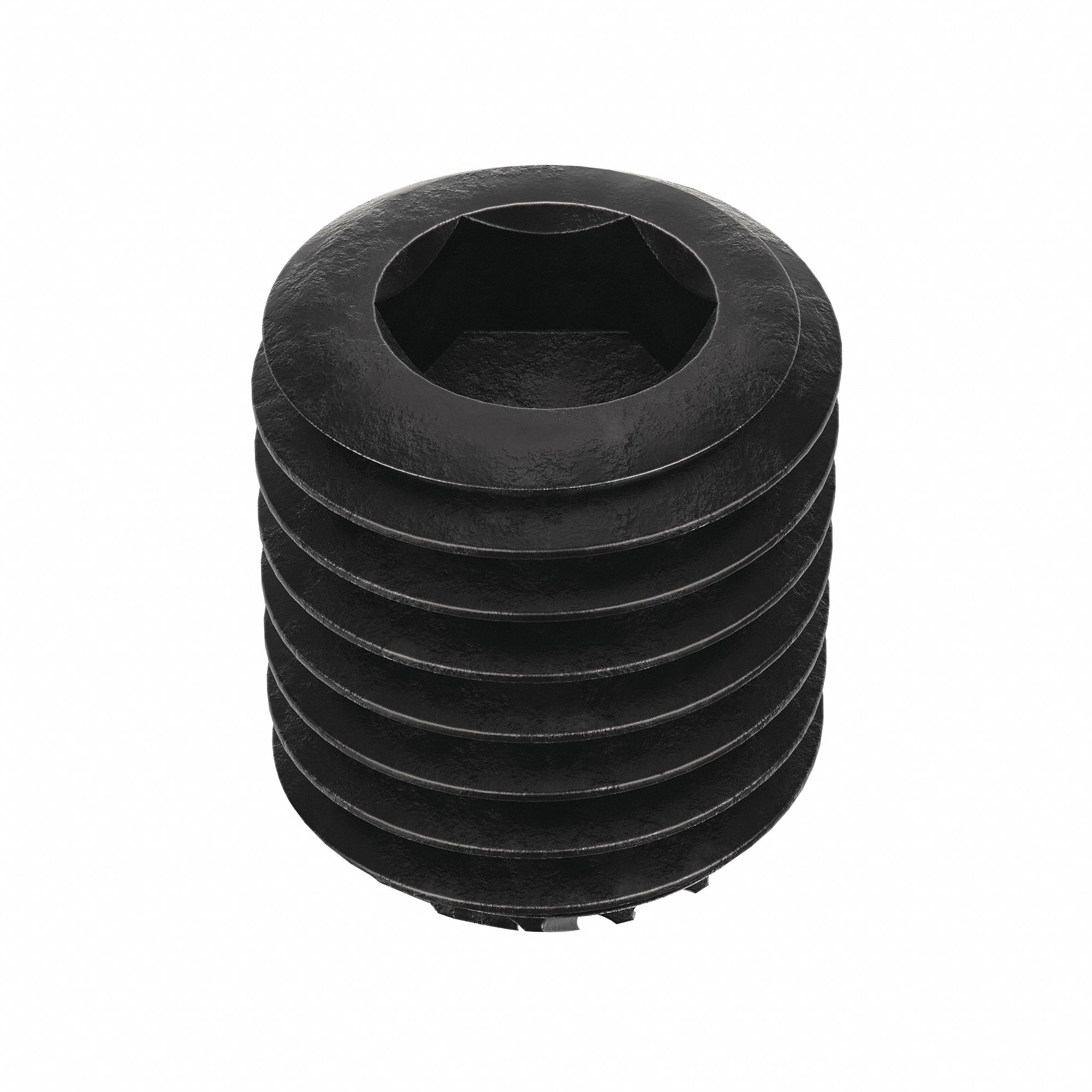 Socket Set Screw: 5/16"-24 Thread Size, 3/8 in Overall Lg, Knurled Cup pt, Alloy Steel, 100 PK