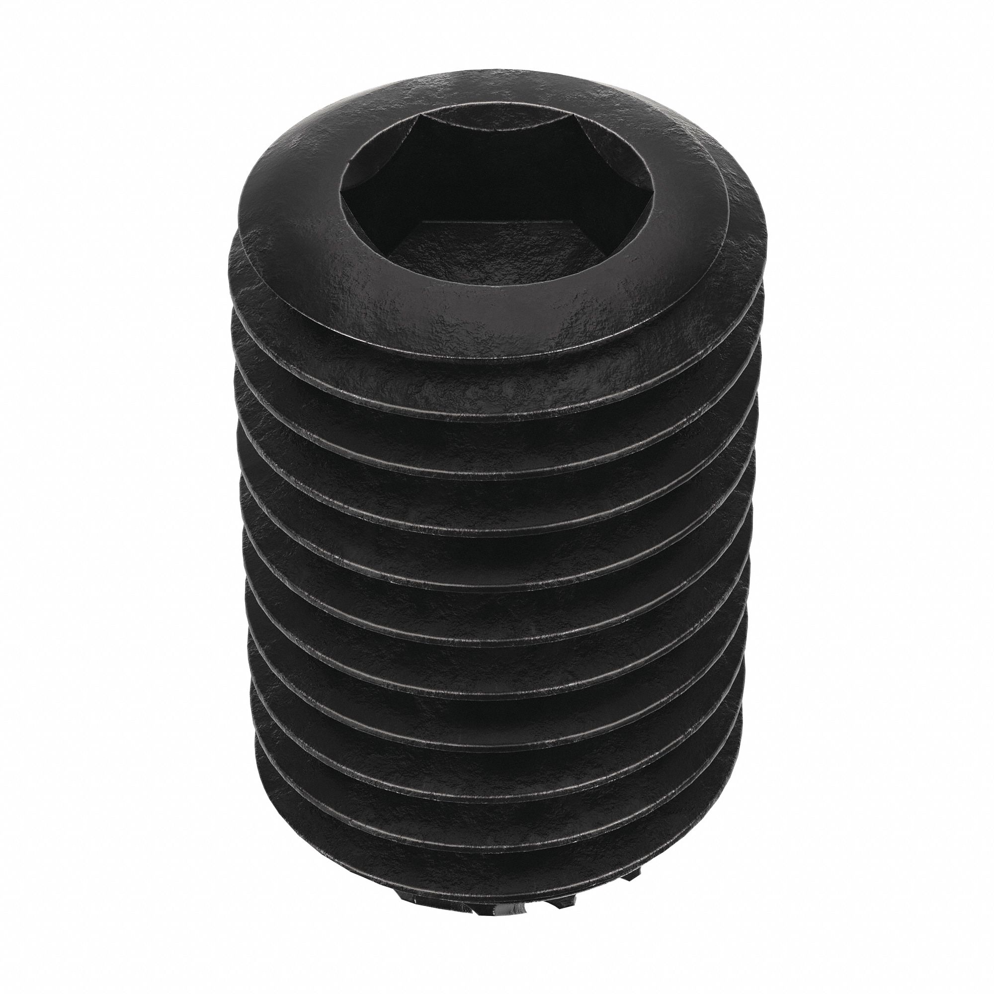 Socket Set Screw: 5/16"-24 Thread Size, 1/2 in Overall Lg, Knurled Cup pt, Alloy Steel, 100 PK