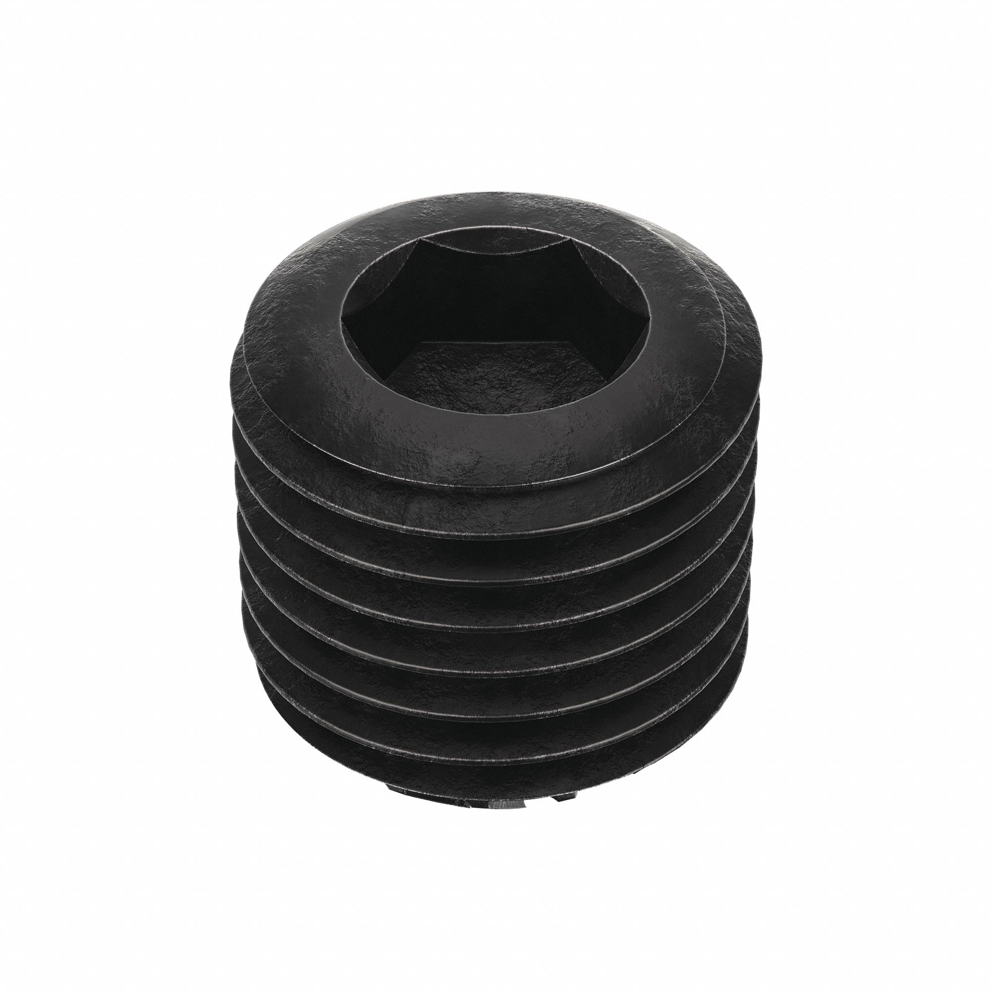 Socket Set Screw: 3/8"-24 Thread Size, 3/8 in Overall Lg, Knurled Cup pt, Alloy Steel, 100 PK