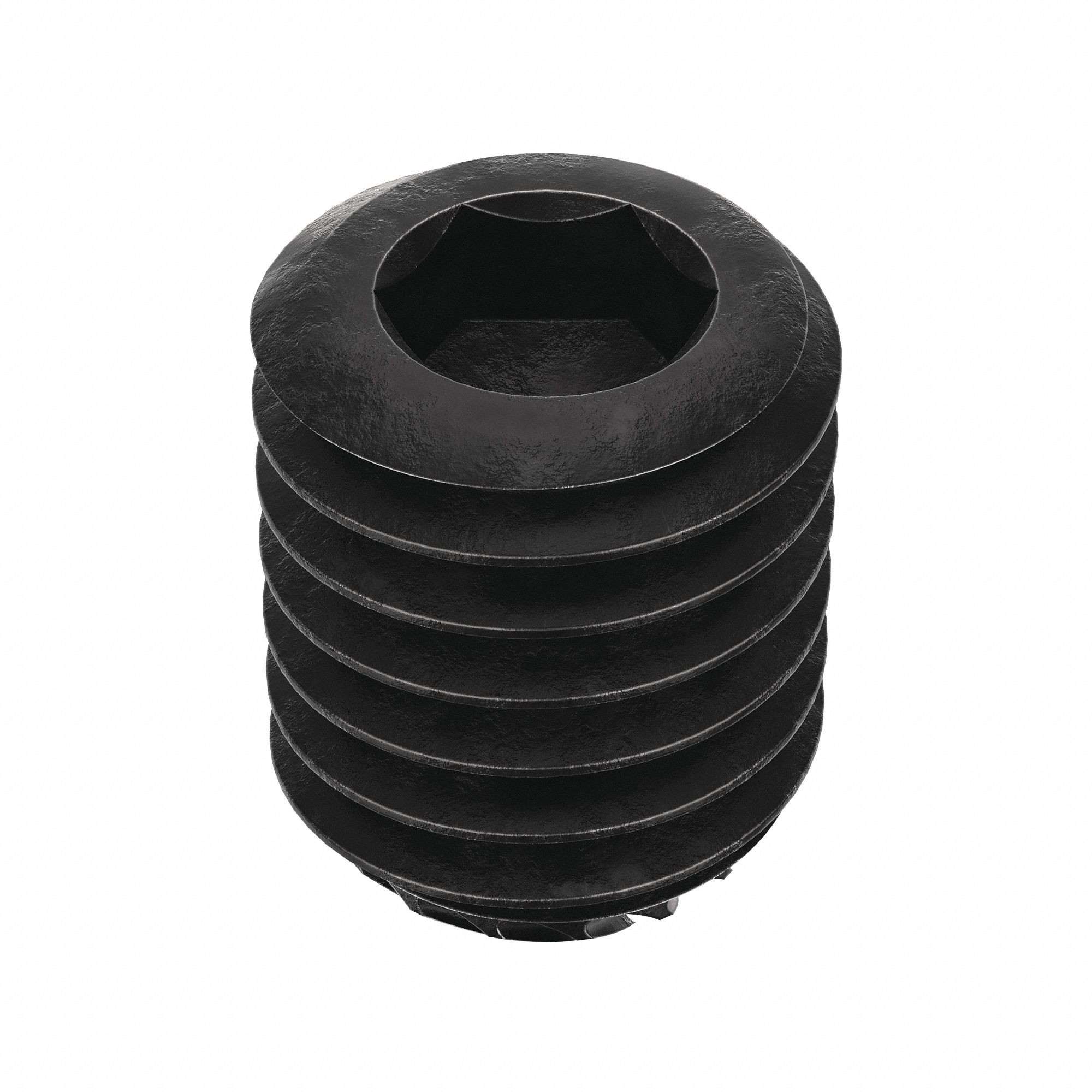 Socket Set Screw: 1/2"-13 Thread Size, 5/8 in Overall Lg, Knurled Cup pt, Alloy Steel, Socket, 25 PK