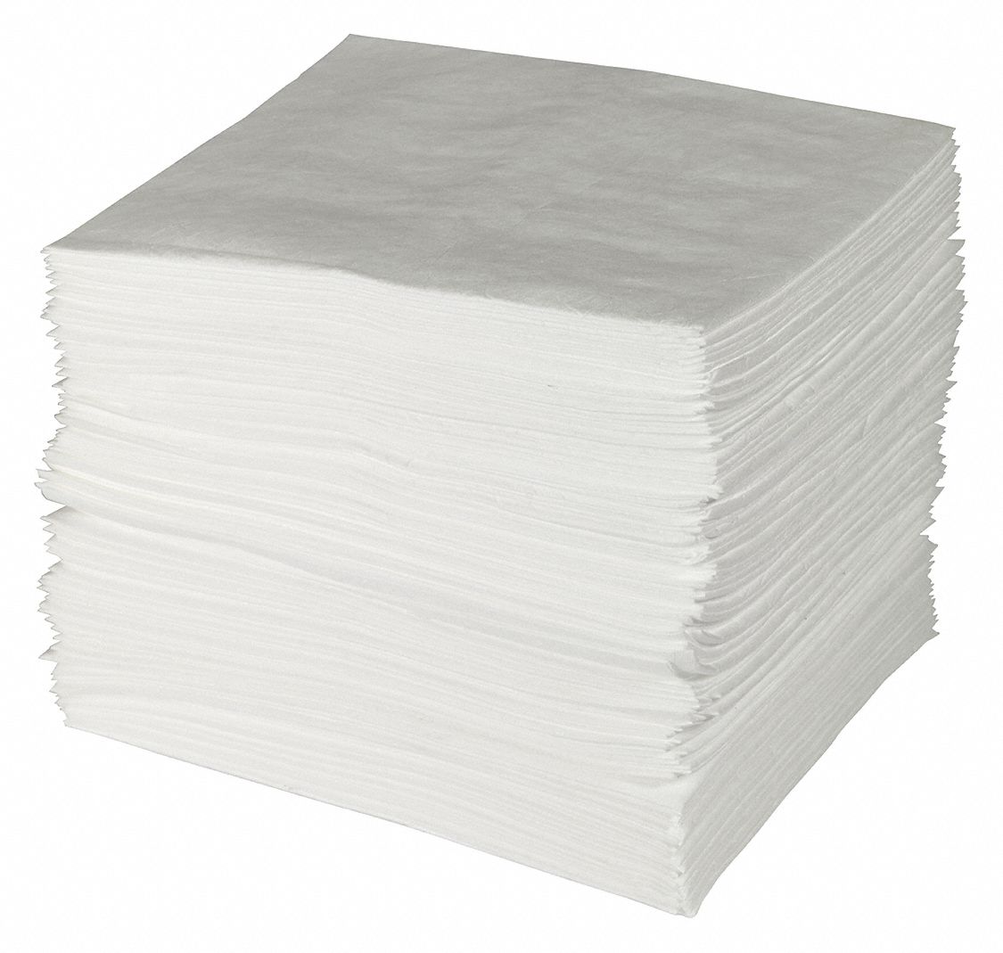 ABSORBENT PAD, 42 OZ ABSORBED PER PAD, 33 GALLON CAPACITY, BALE, 100 PK